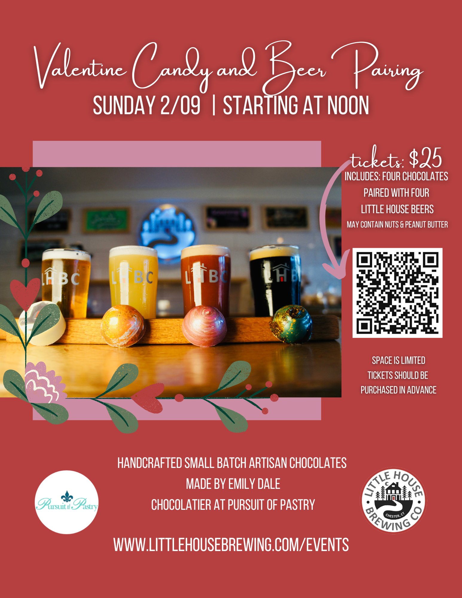 Valentine's Candy & Beer Flight Pairing