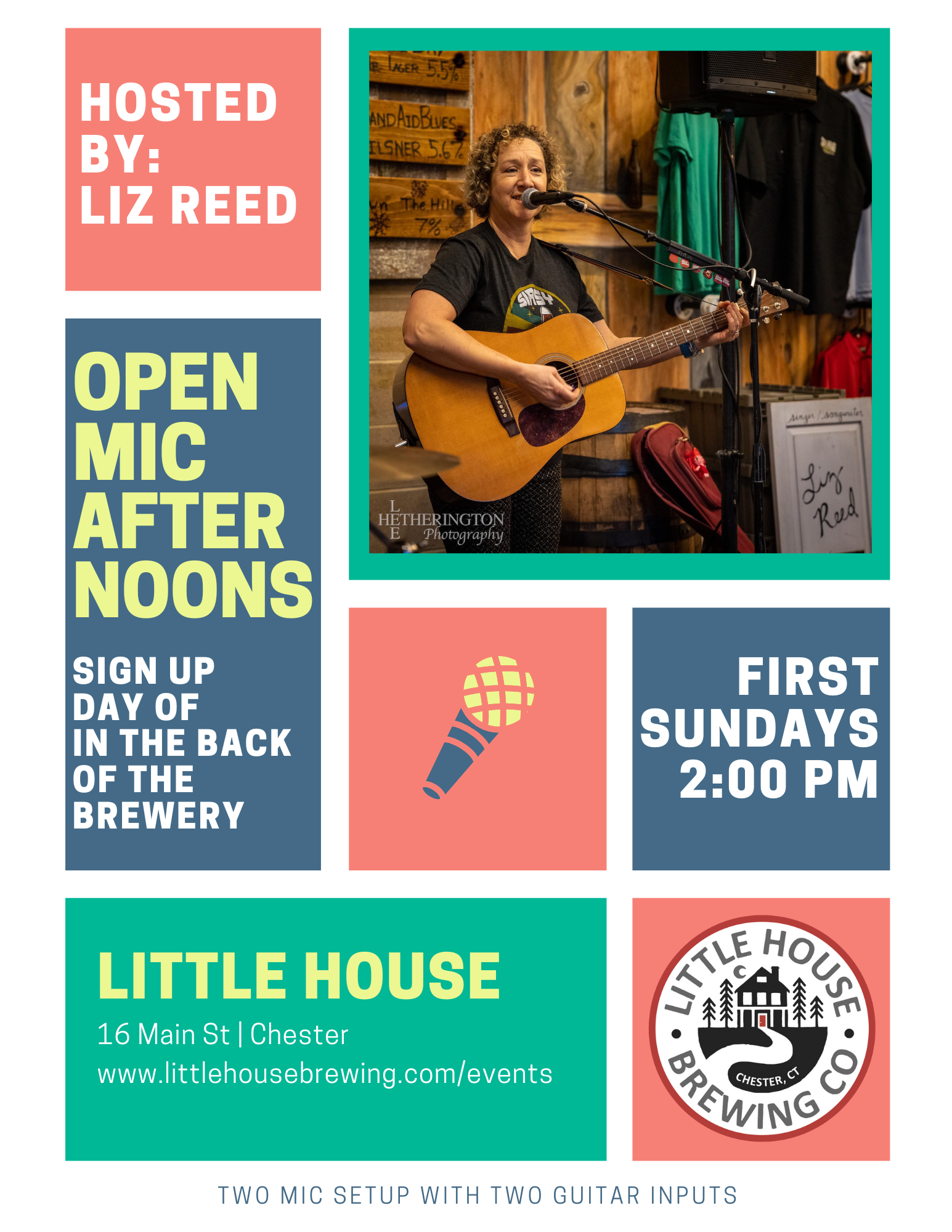 Open Mic Afternoons at Little House hosted by Liz Reed