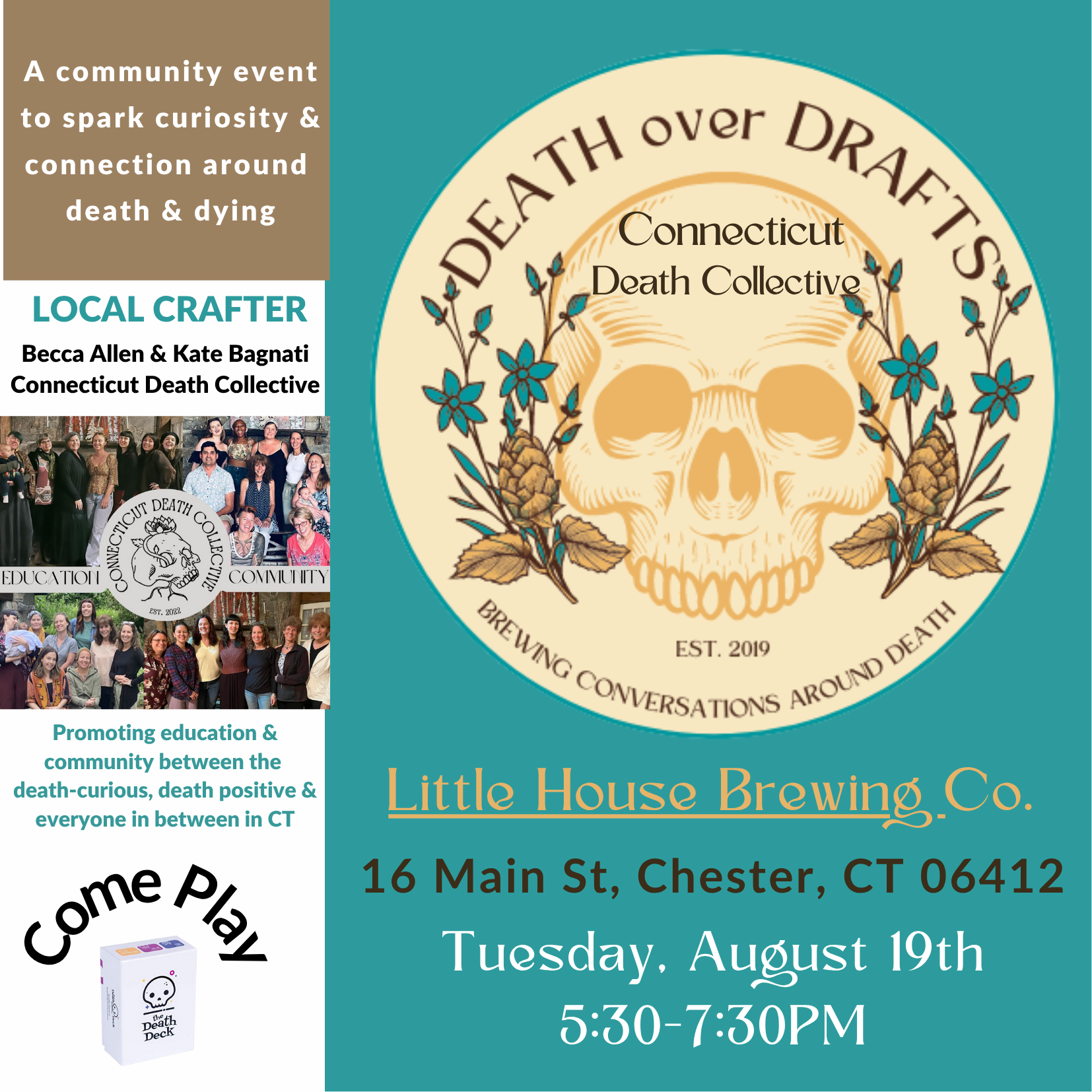 Death over Drafts hosted by The CT Death Collective