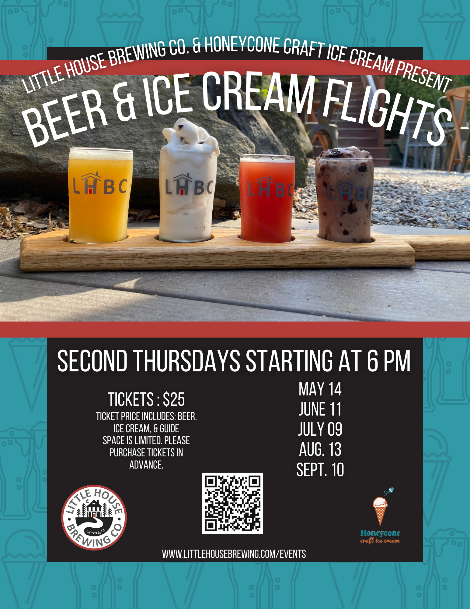 Ice Cream & Beer Flights with Honeycone Craft Ice Cream
