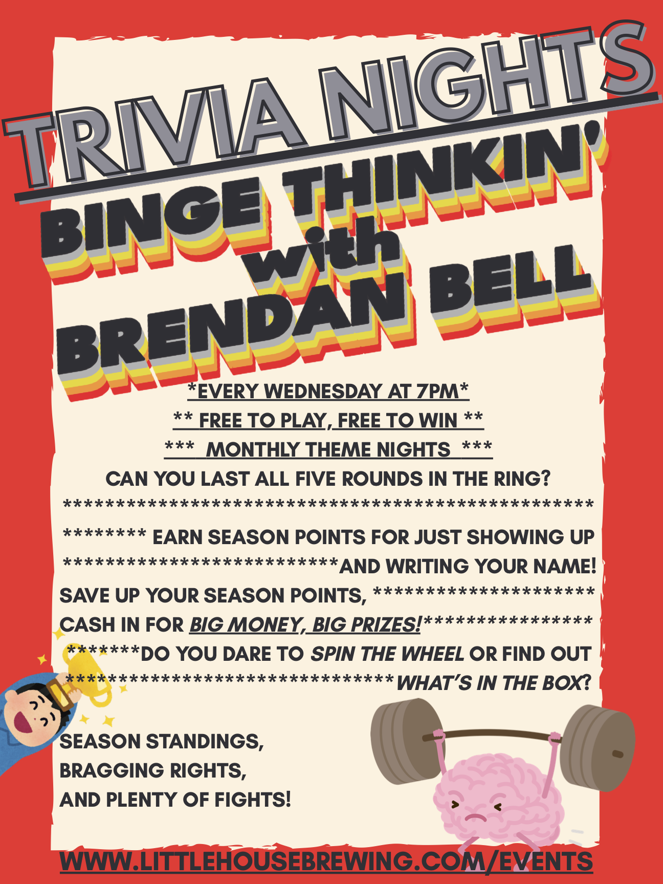 Weekly Trivia: Binge Thinkin’ with Brendan Bell (3/18)