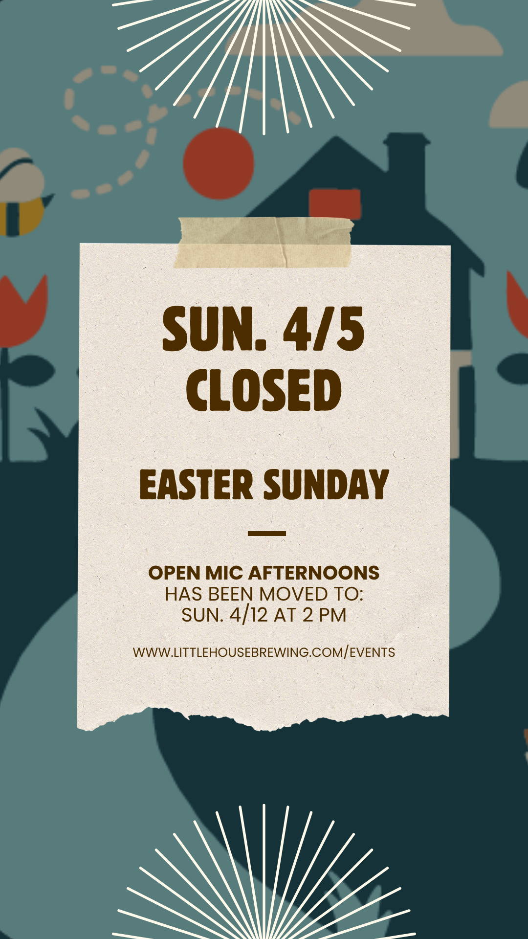 CLOSED: Easter Sunday