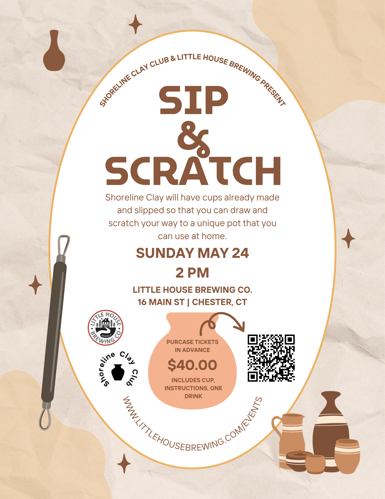 Sip & Scratch hosted by the Shoreline Clay Club