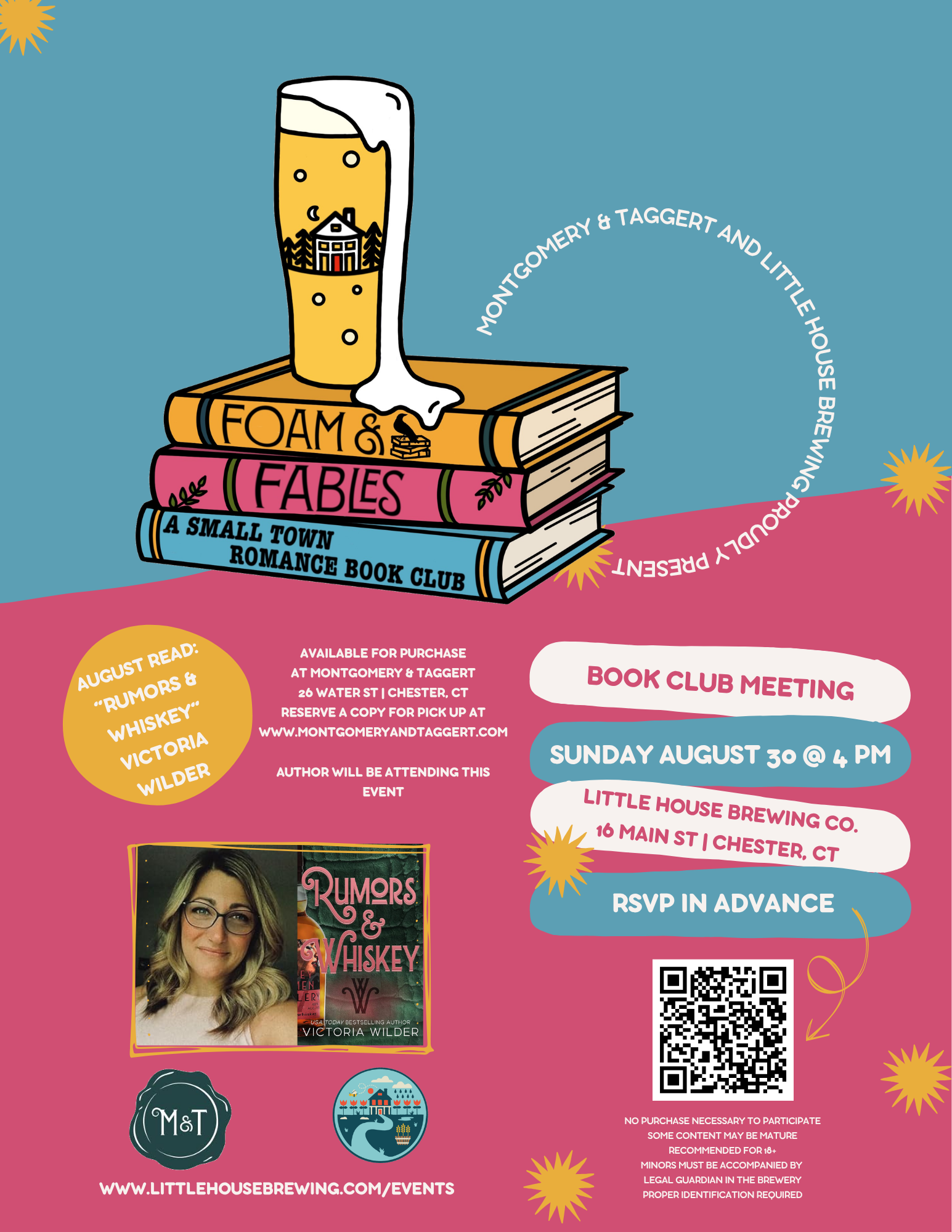 Foam & Fables: A Small Town Romance Book Club: August