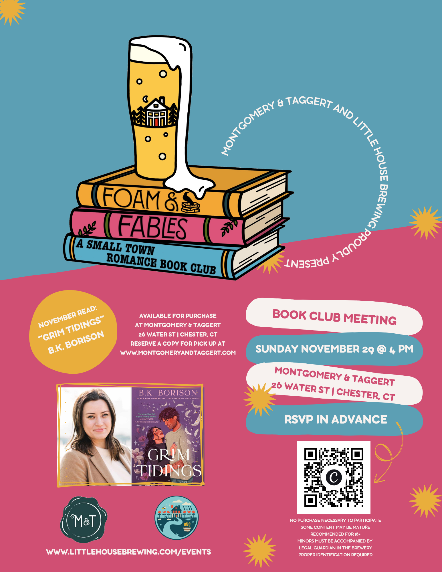 Foam & Fables: A Small Town Romance Book Club: November