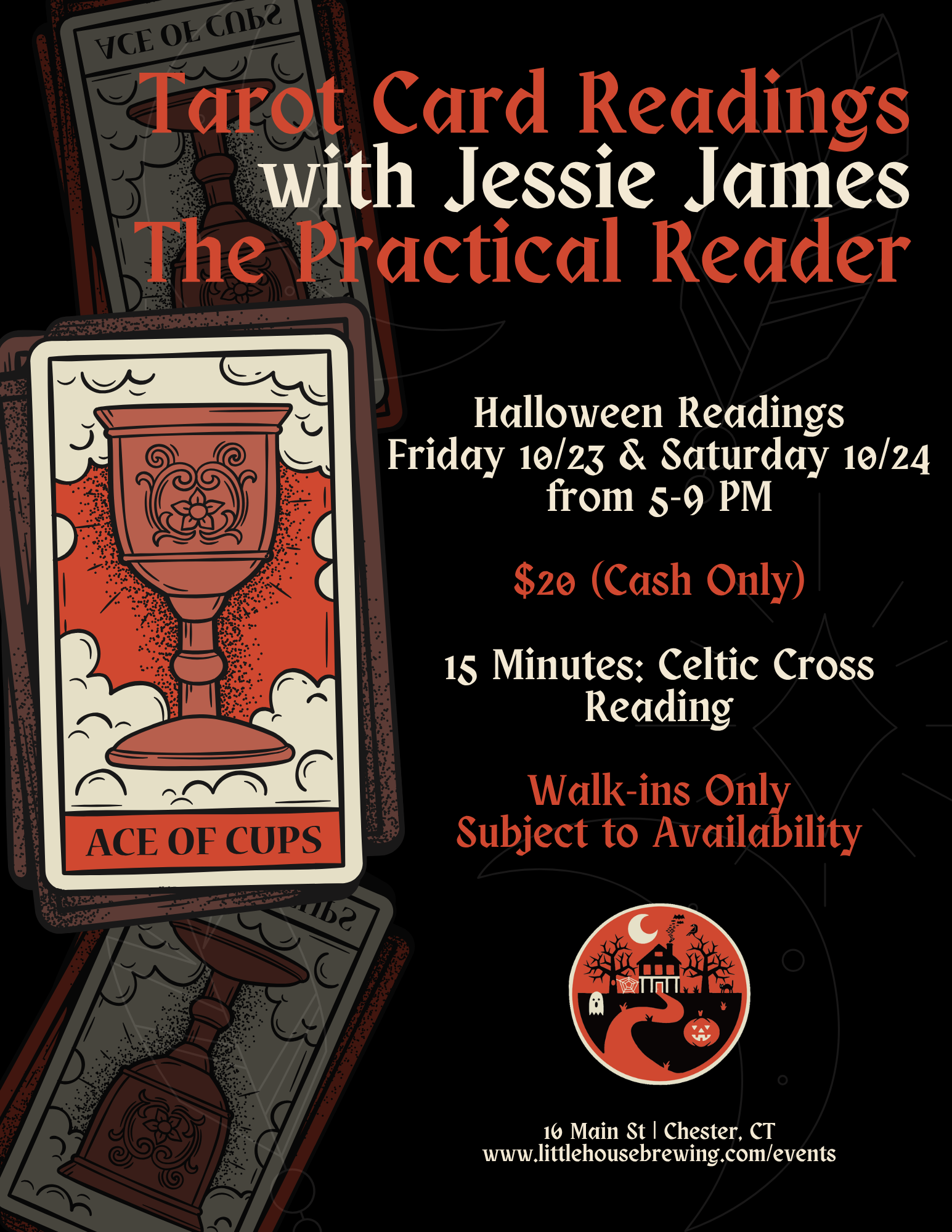 Halloween Tarot Reading Event with Jessie James the Practical Reader