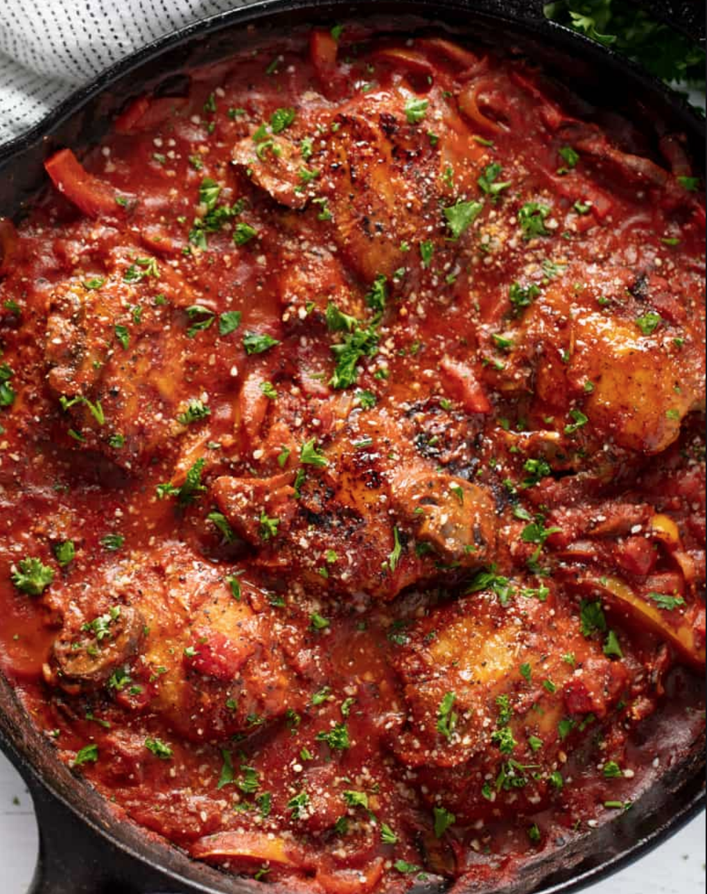 (April 28th) Weekly Family Style Special - Roasted Chicken Thigh Cacciatore