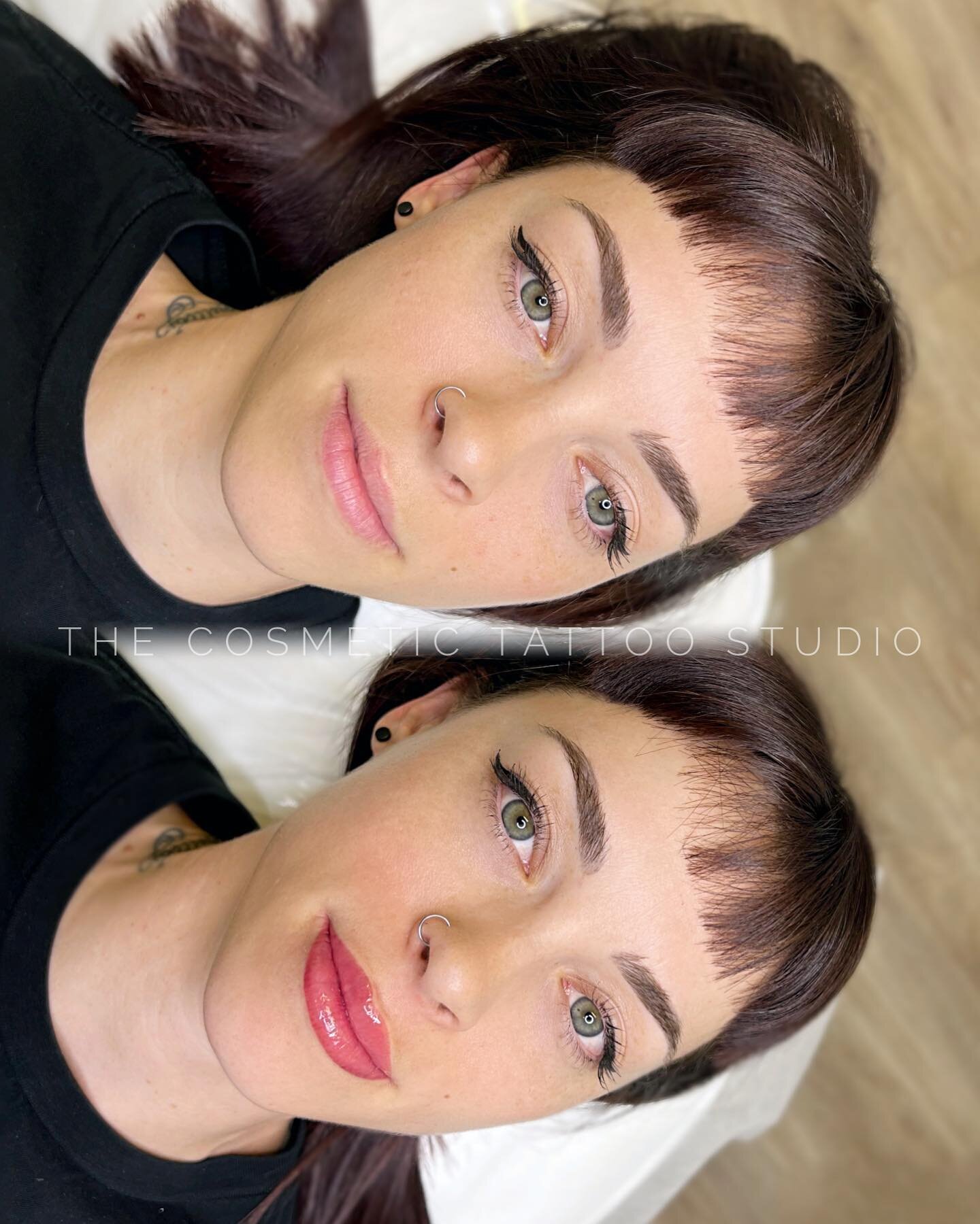 Before/after beautiful lip blush tattoo by Amber! 💕✨

This colour will heal to a soft pink while enhancing the clients natural lip shape and adding some extra definition 😍

DID YOU KNOW? 
- Lip tattooing heals within 5 days
- Colours are custom mad