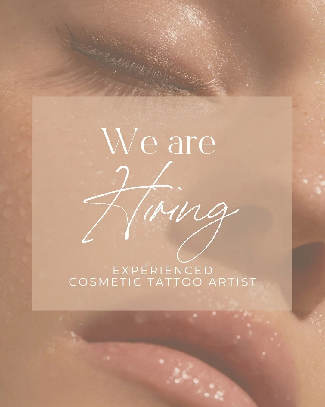 We&rsquo;re Hiring ✨

We are searching for an experienced Cosmetic Tattoo Artist to join our team on the Sunshine Coast.

The ideal candidate will be confident in brow tattooing with additional techniques such as eyeliner and lips being highly desira
