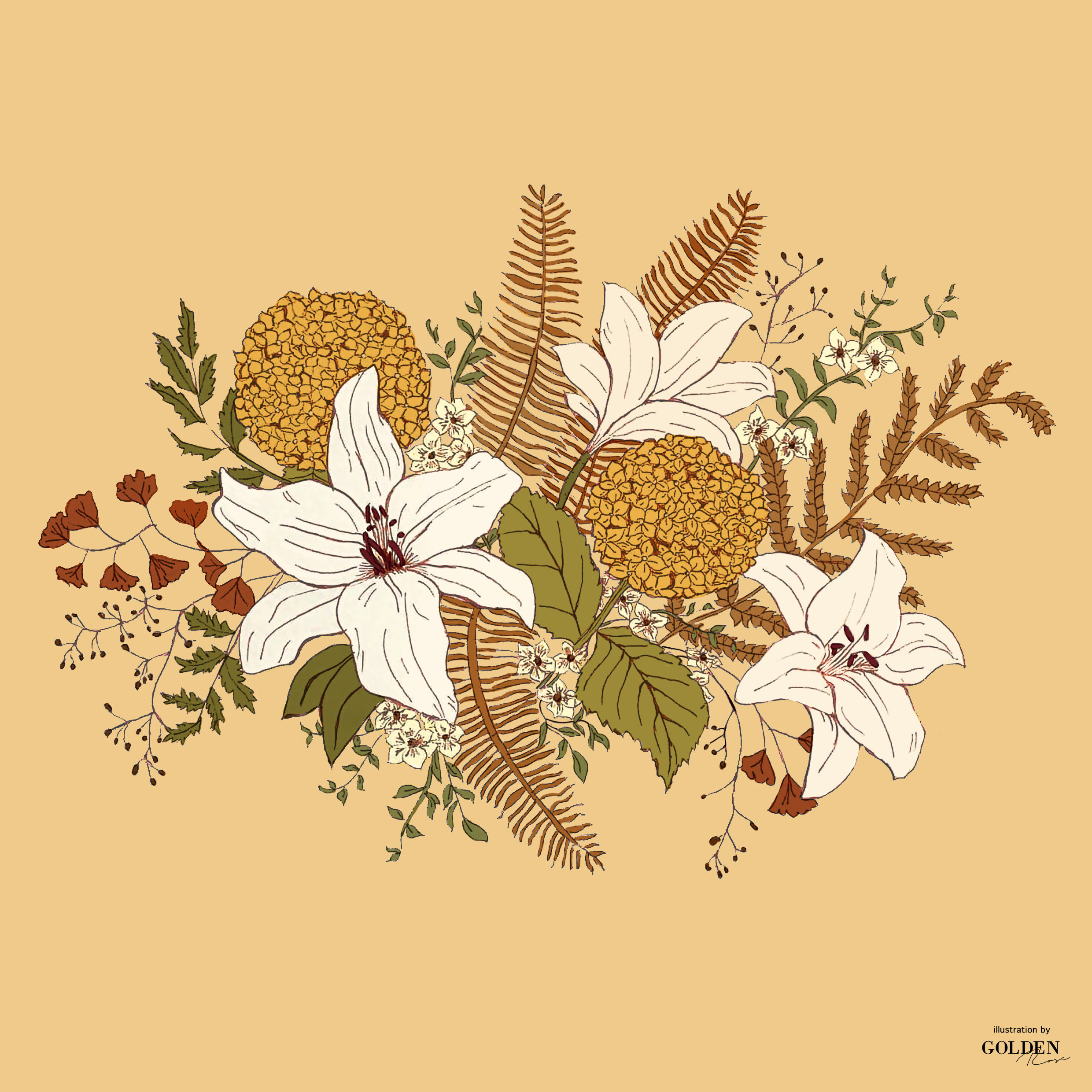 Custom flower illustrations