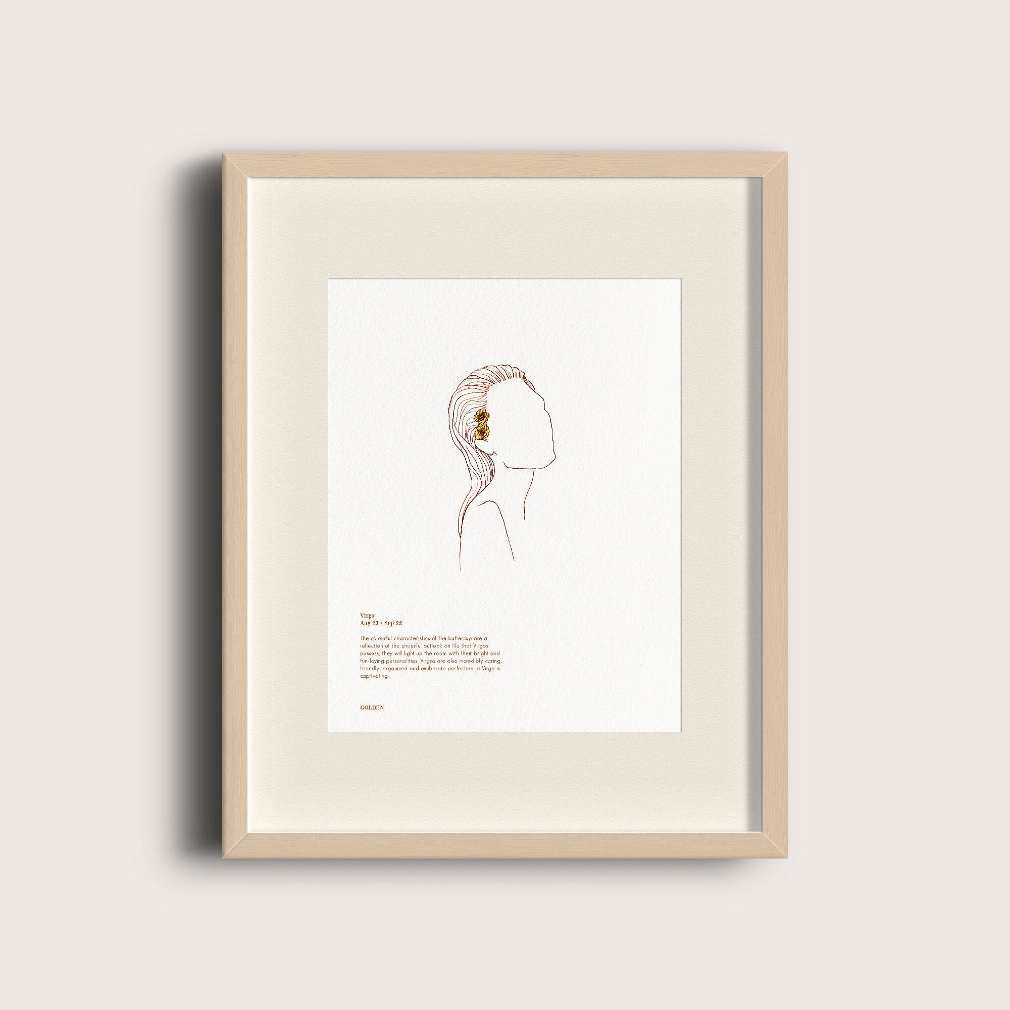 Virgo Botany Zodiac Print (Aug 23 – Sep 22)