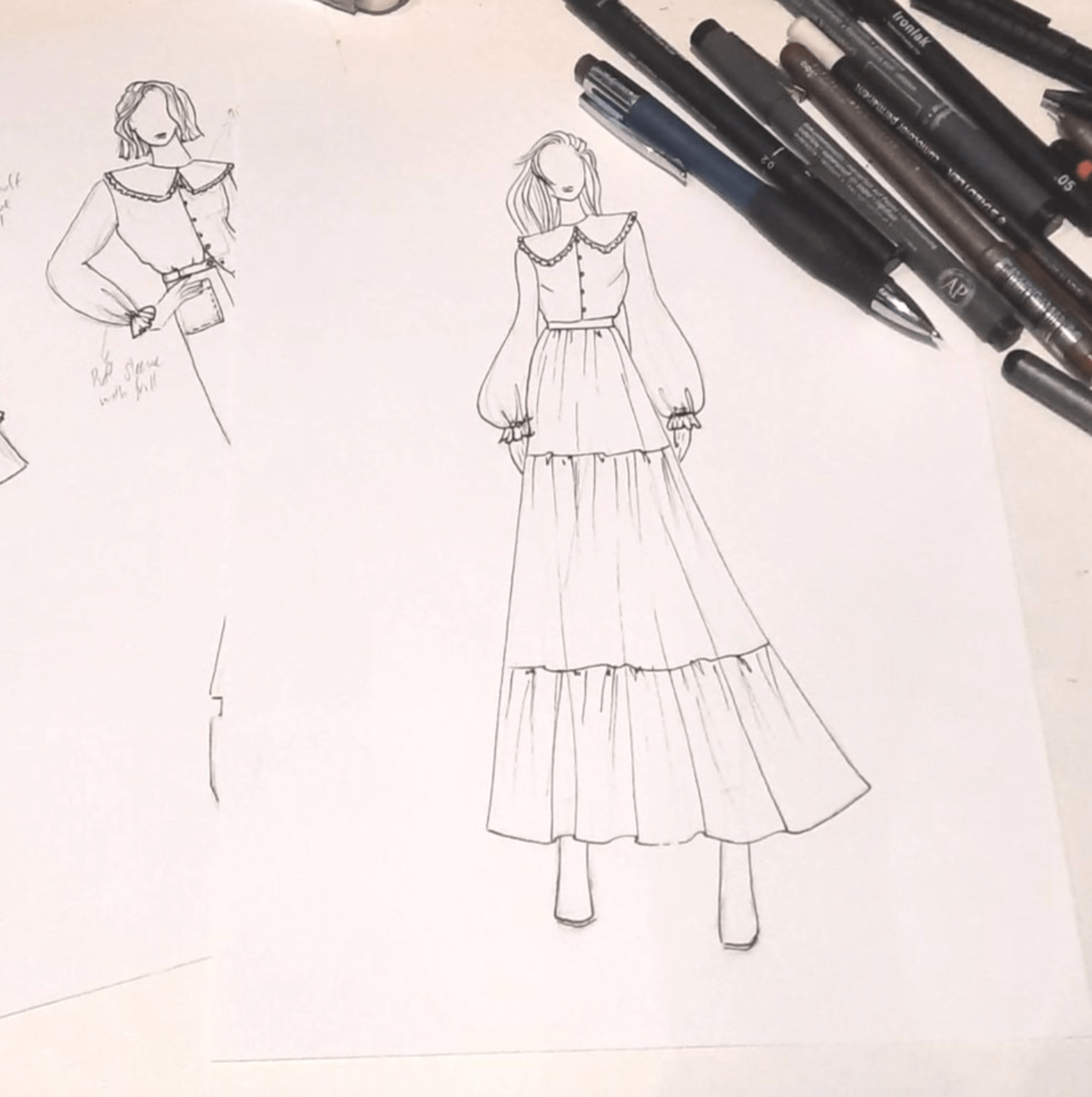 Golden Rose Creative fashion designer fashion sketches of women’s apparel
