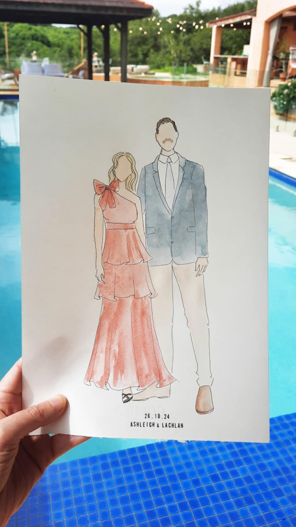 live wedding guests portraits