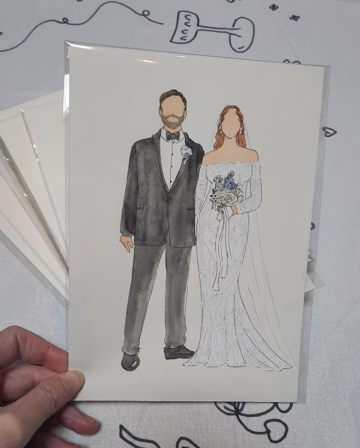Capturing Kayla and Sam on their wedding day in a watercolour portrait! A memory they can keep forever. 

#weddingillustration #weddingportraits #keepsake #weddingpainter #weddingart