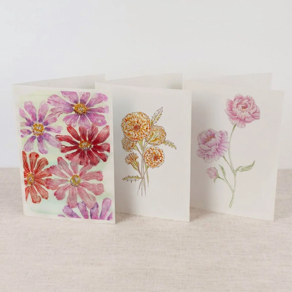 💕New Zinnia and Poeny cards now available 💕
The perfect range of botany and floral greeting cards to choose from for any occasion.

See my website for more information on my card collections. 

#illustration #art #botany #botanical #flowers #prints
