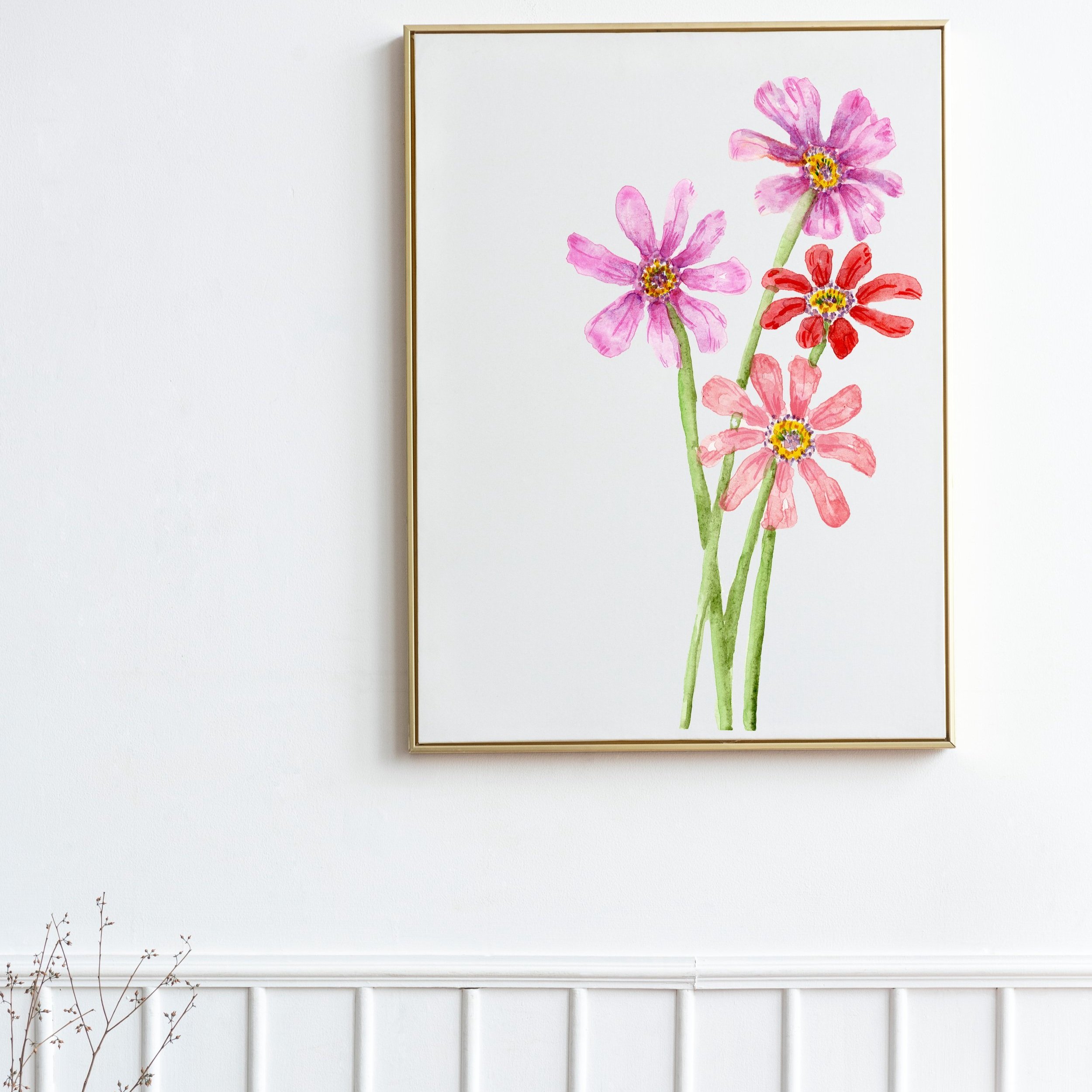 Zinnia Garden Print
