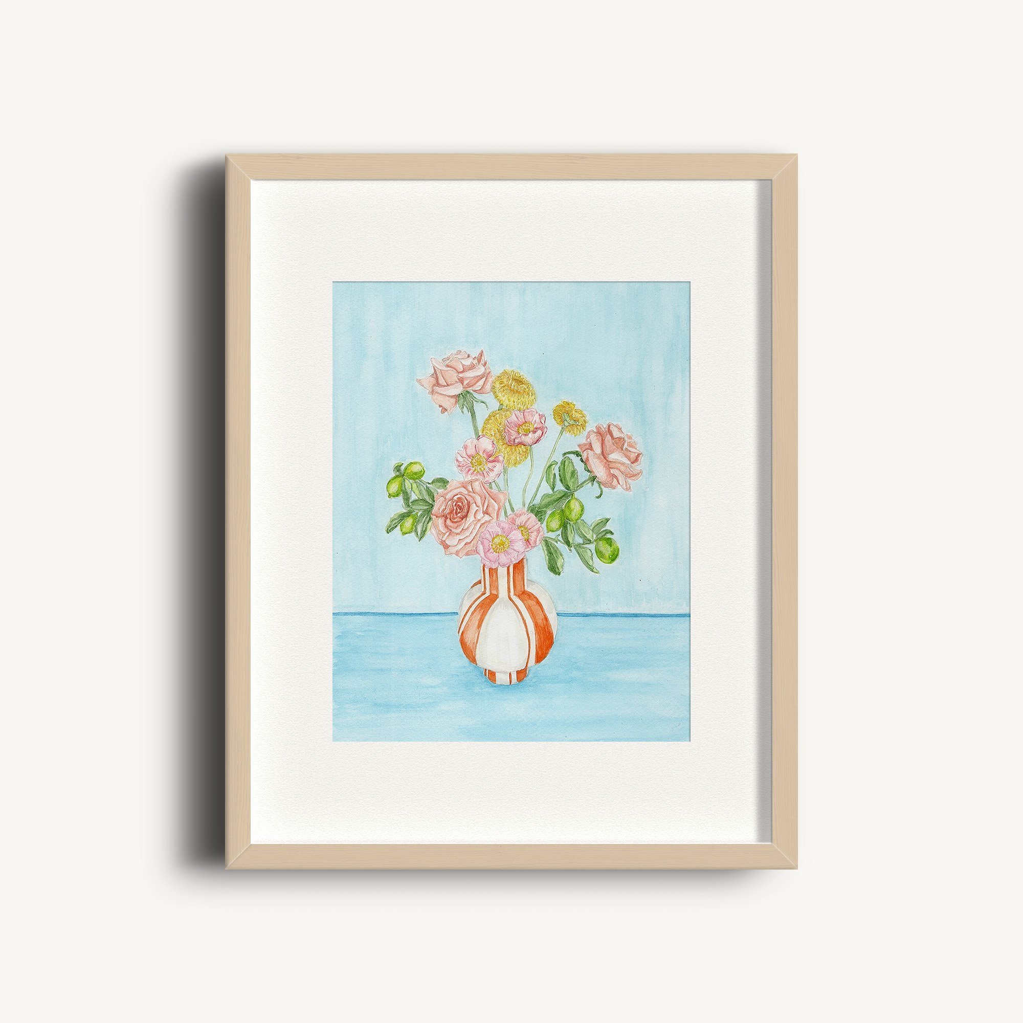 Golden Rose Creative- Flowers in a Vase Gauche Print