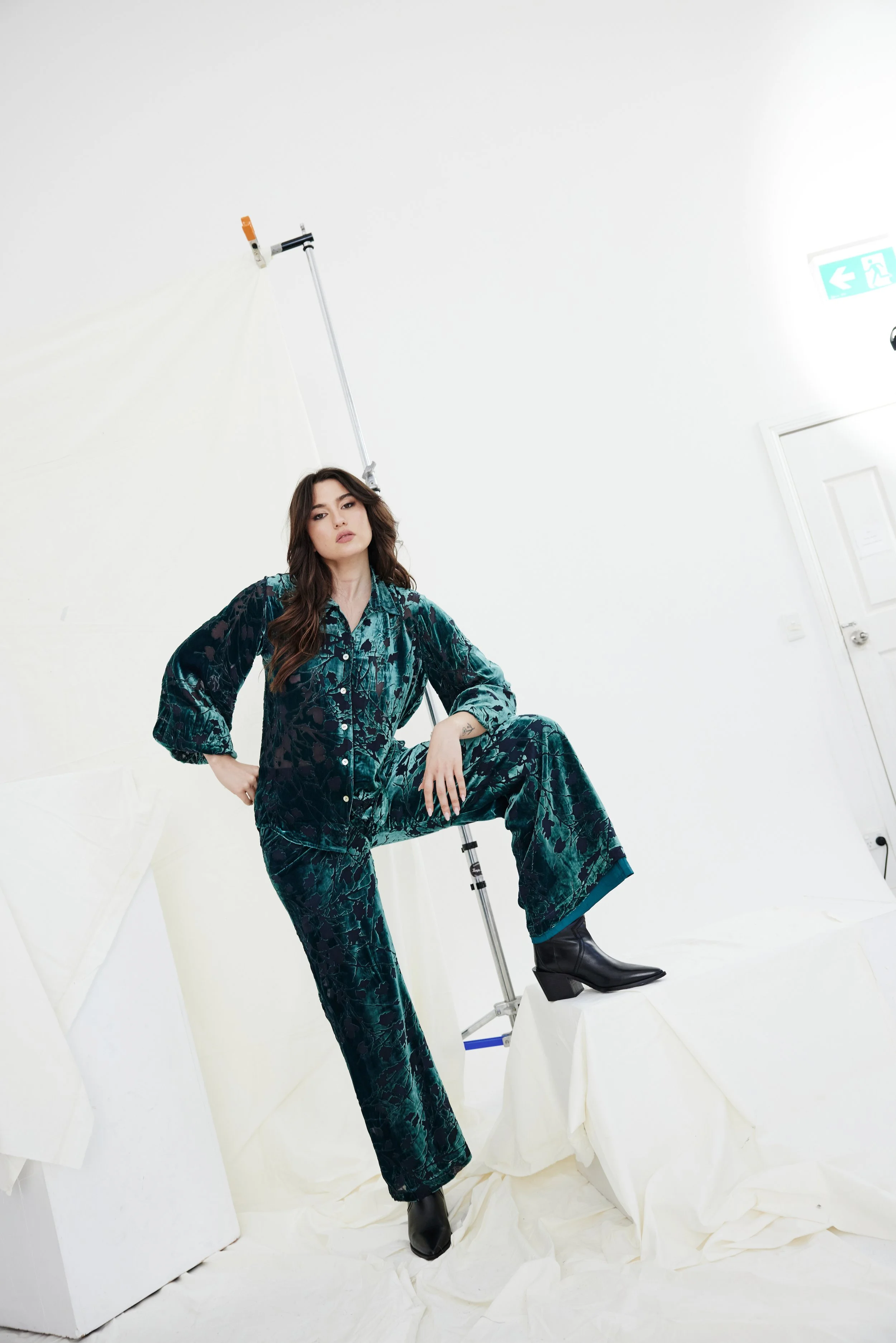 Marais Pants -Peacock Burnout