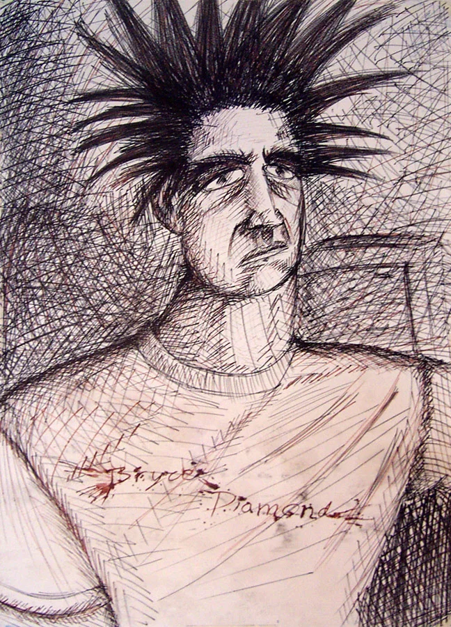 Self Ralph This is a self portrait done in the style of Ralph Steadman. Medium: felt and ink on paper