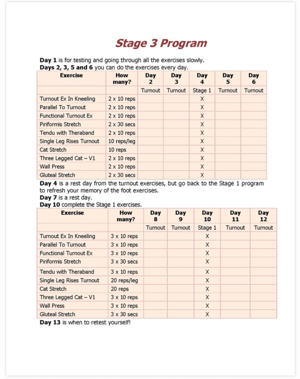 Stage 3 Program 