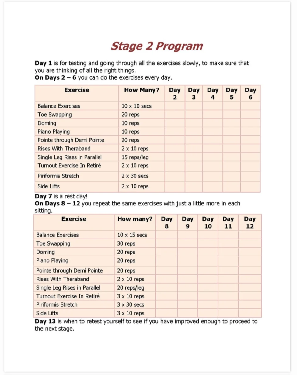 Stage 2 Program 