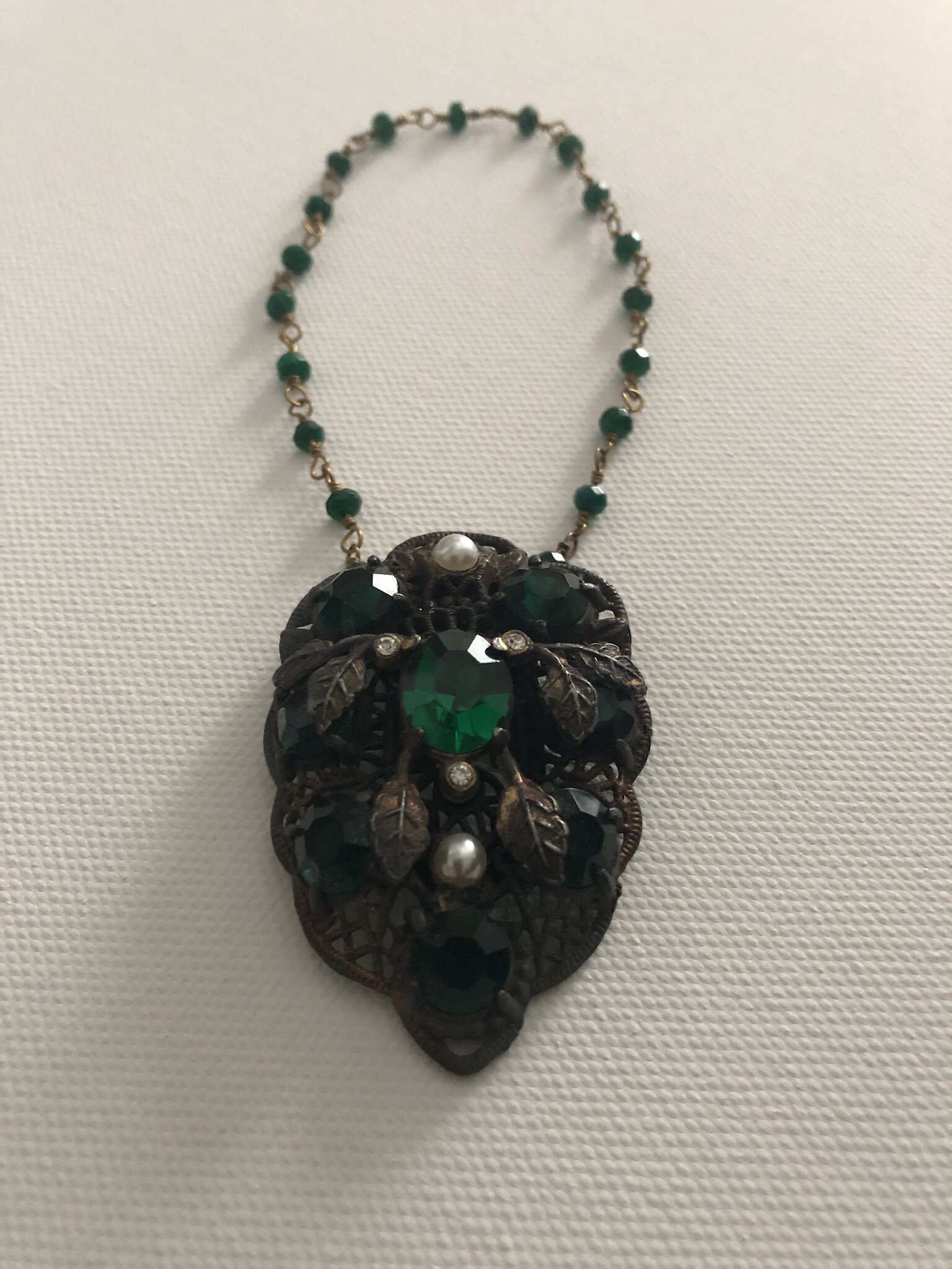 Emerald Leaves Ornament