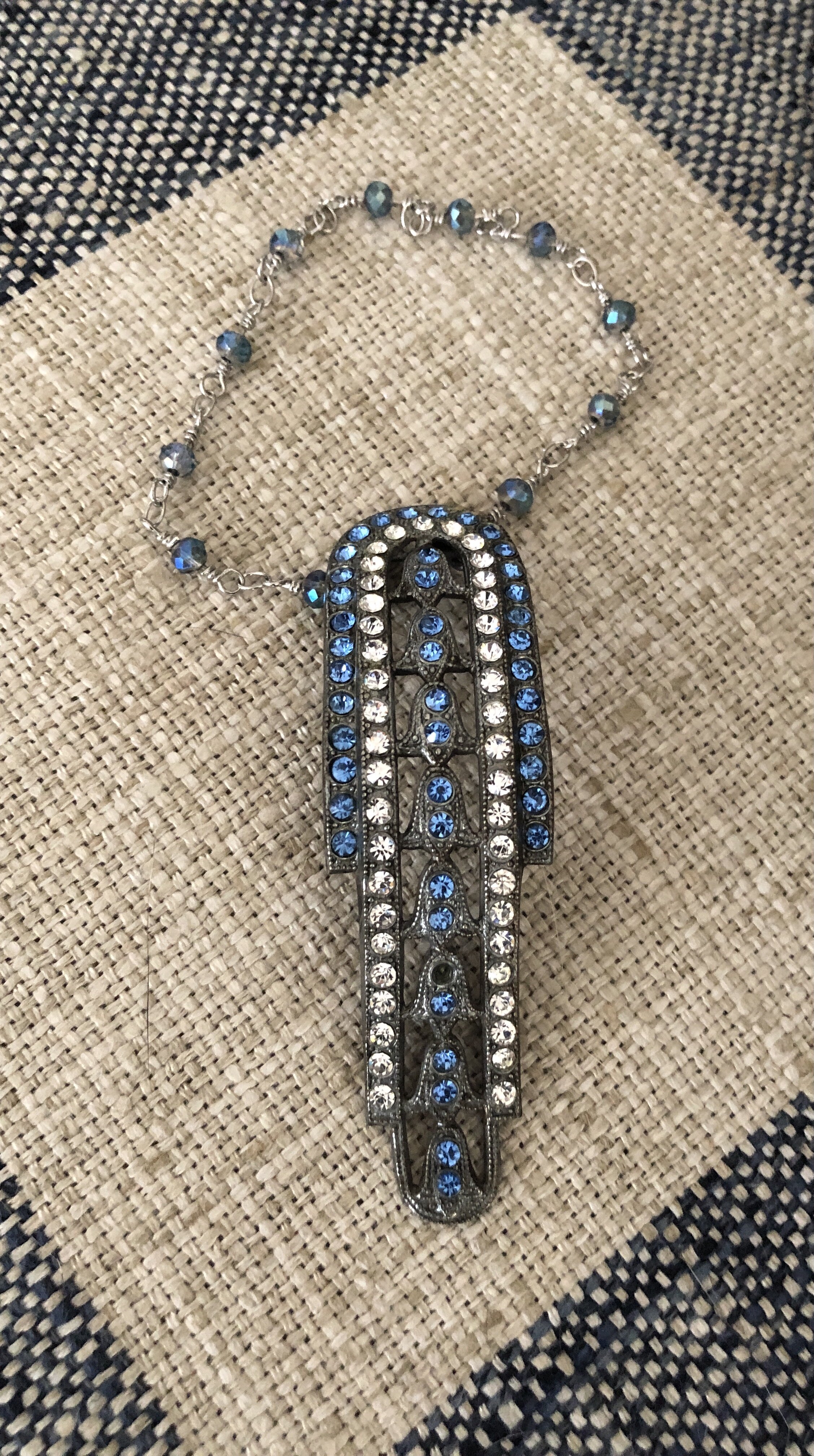 Baby blue cascade ornament