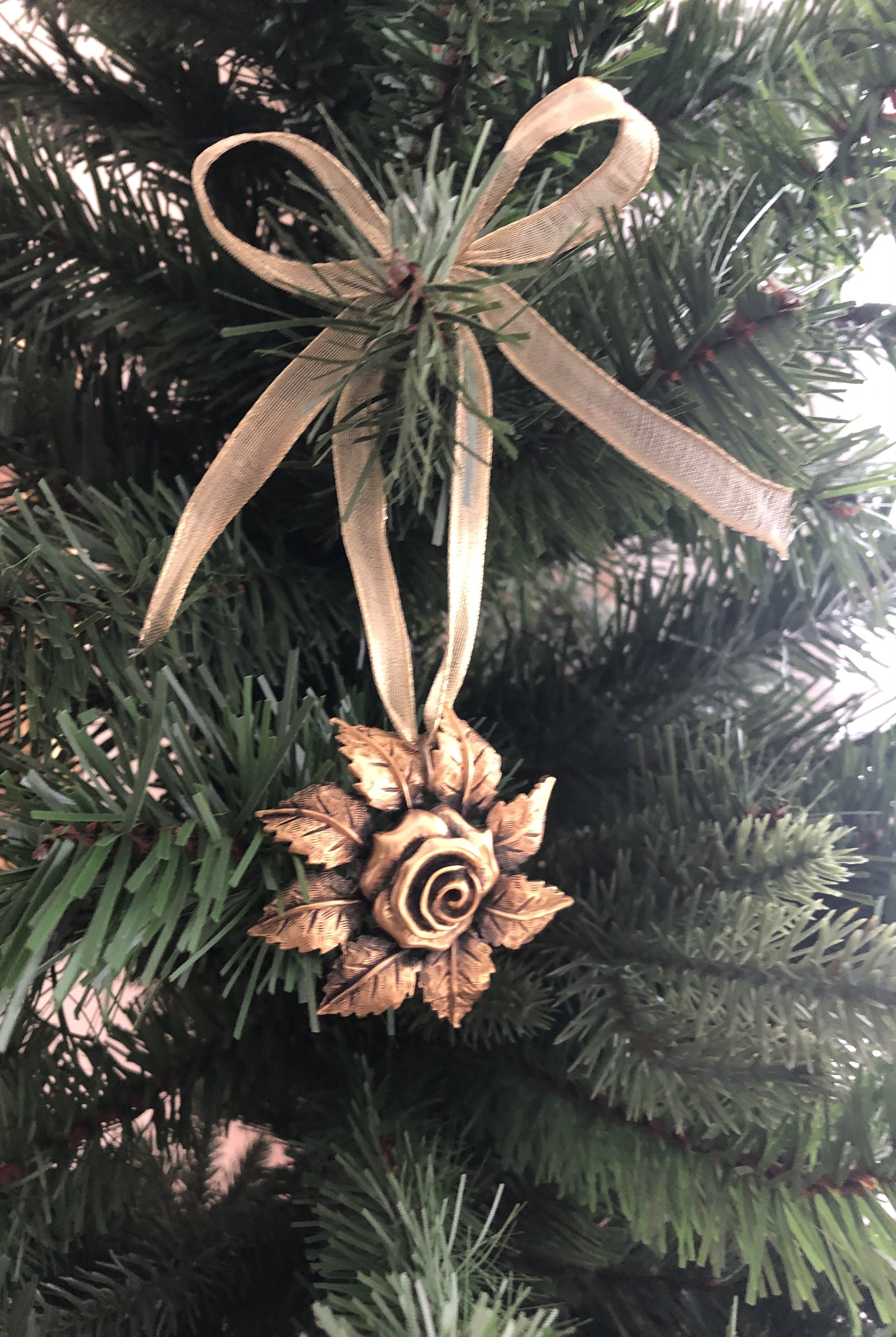 Golden Rose ornament