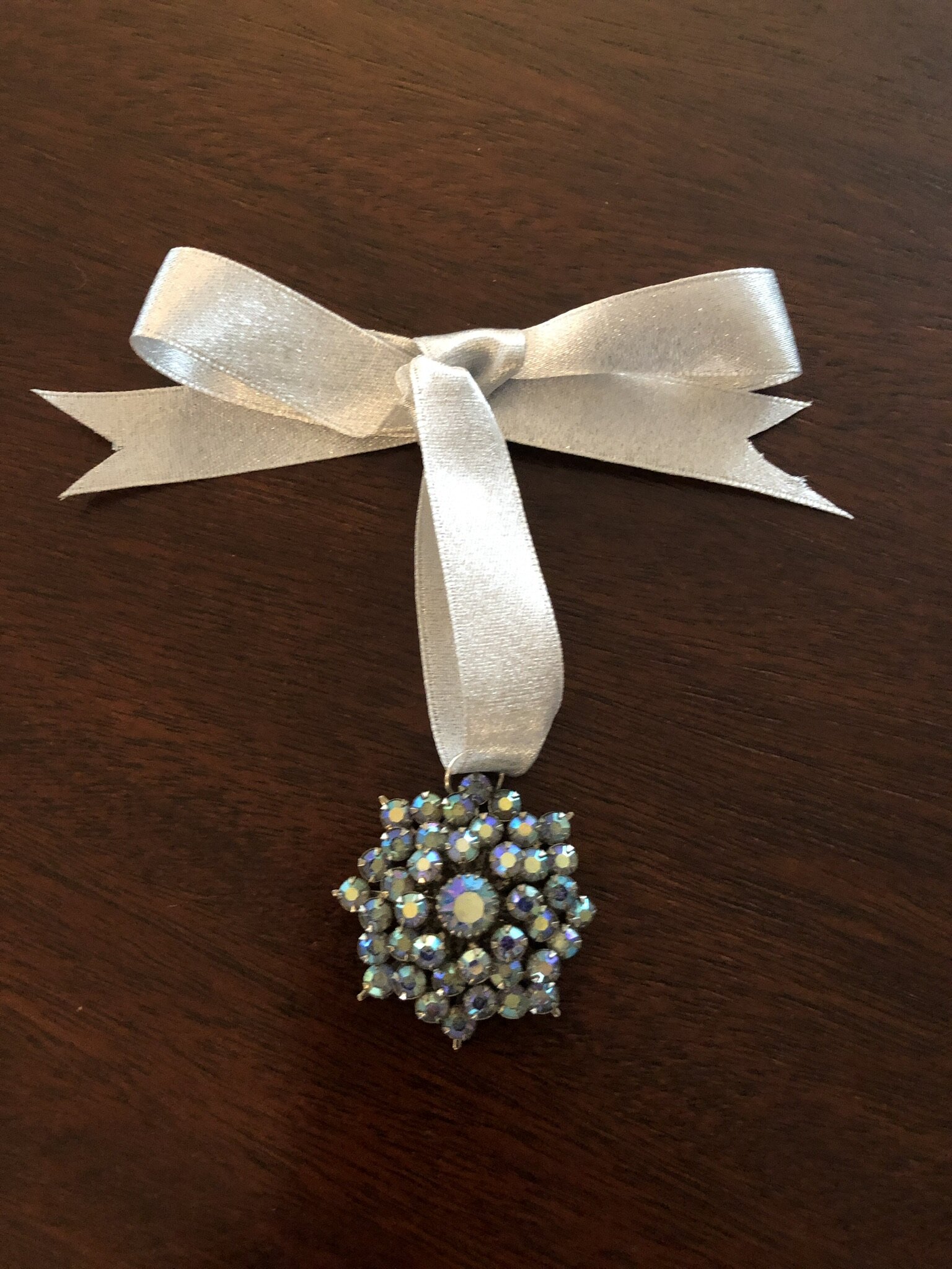 Aquamarine burst ornament