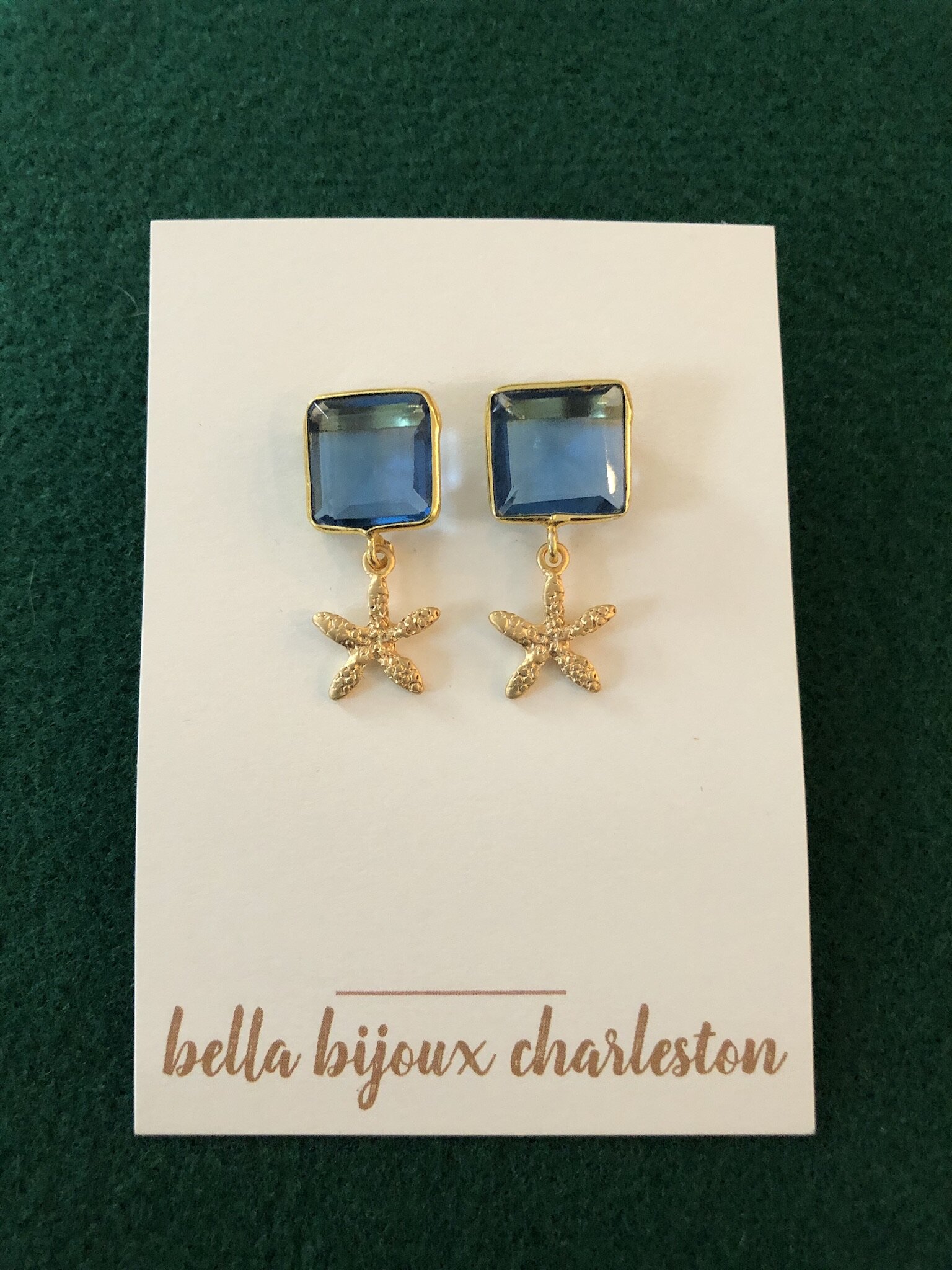 Translucent blue sea and starfish