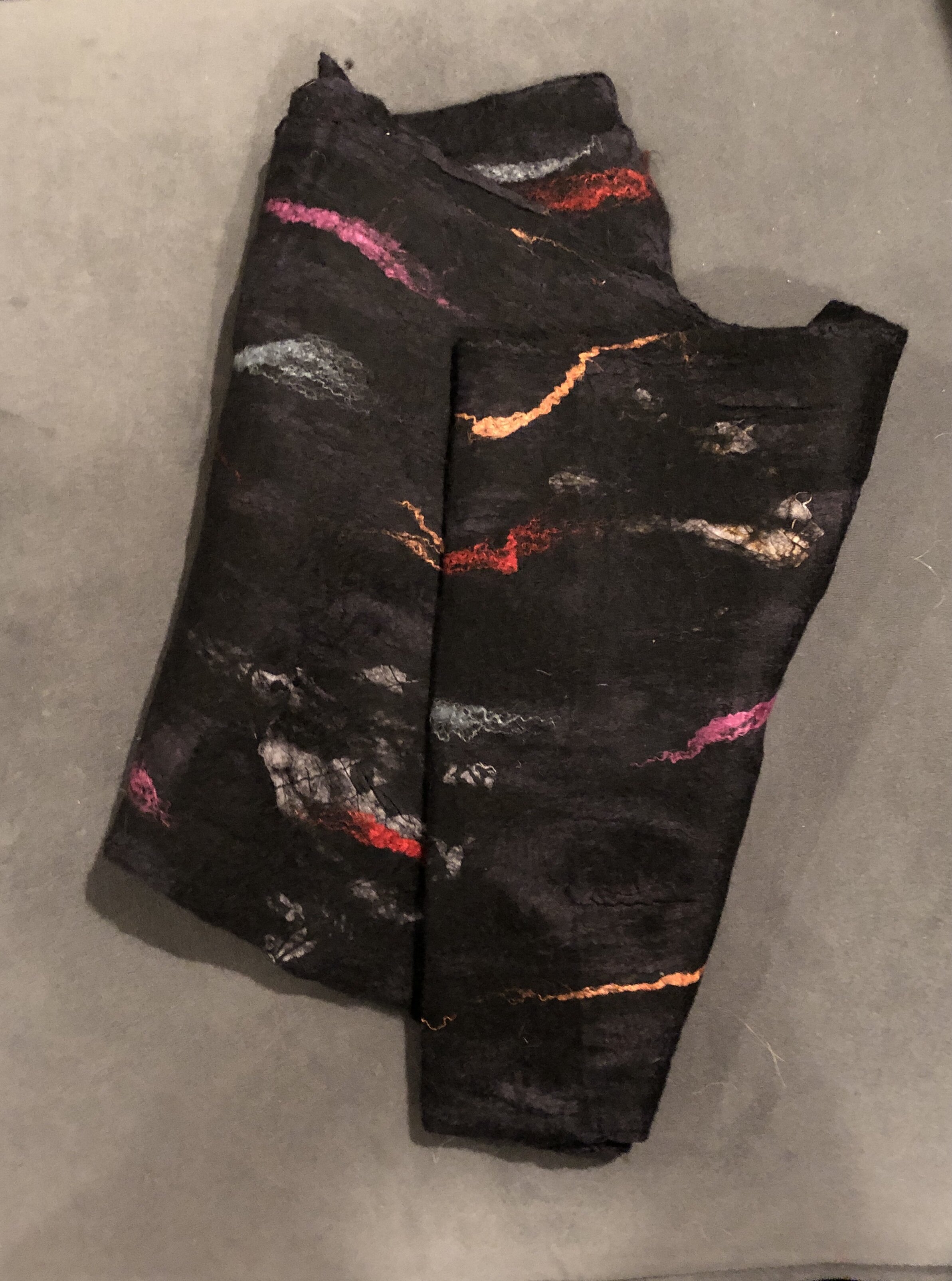 Black abstract scarf or tablerunner