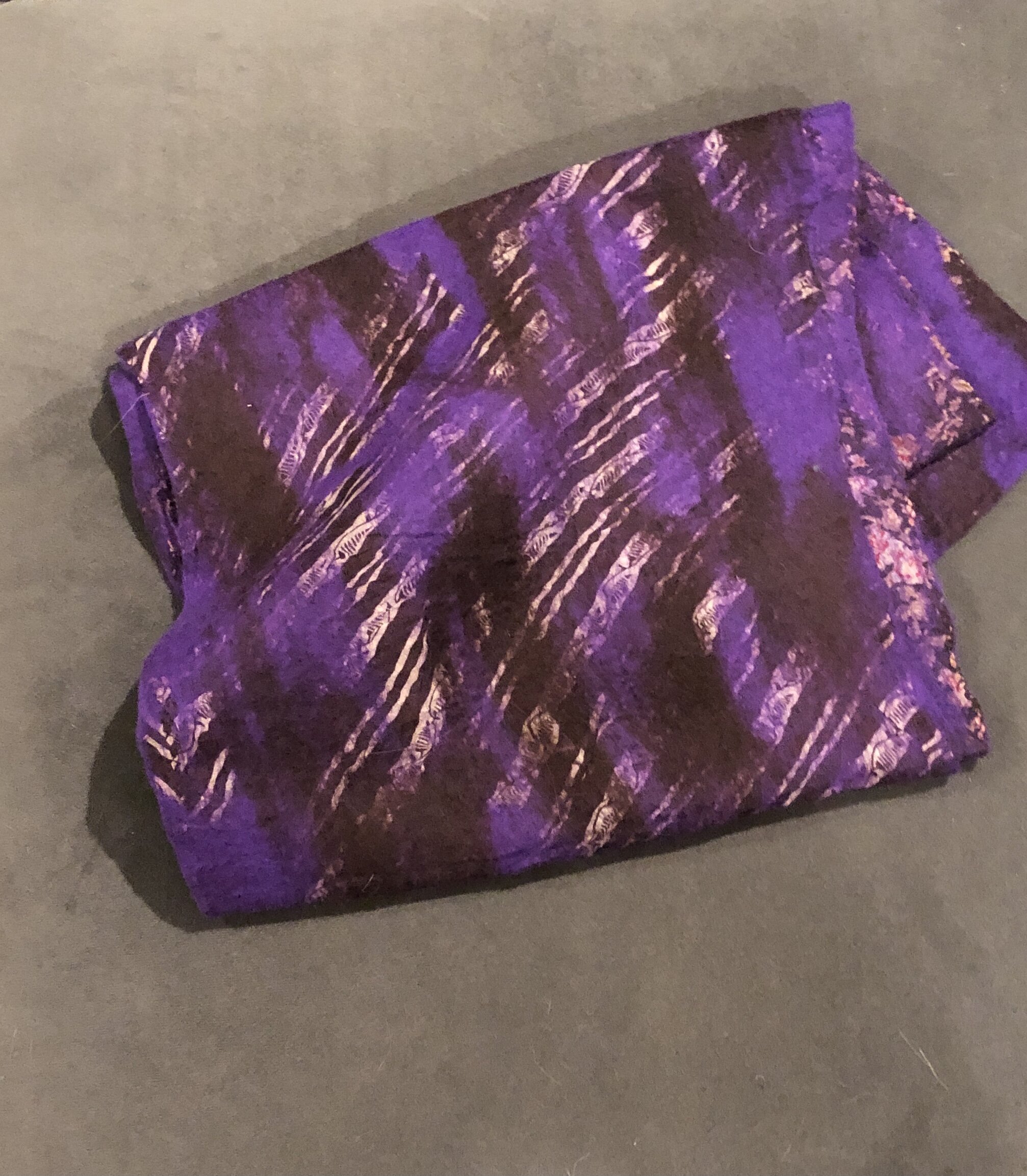 Purple abstract scarf or tablerunner