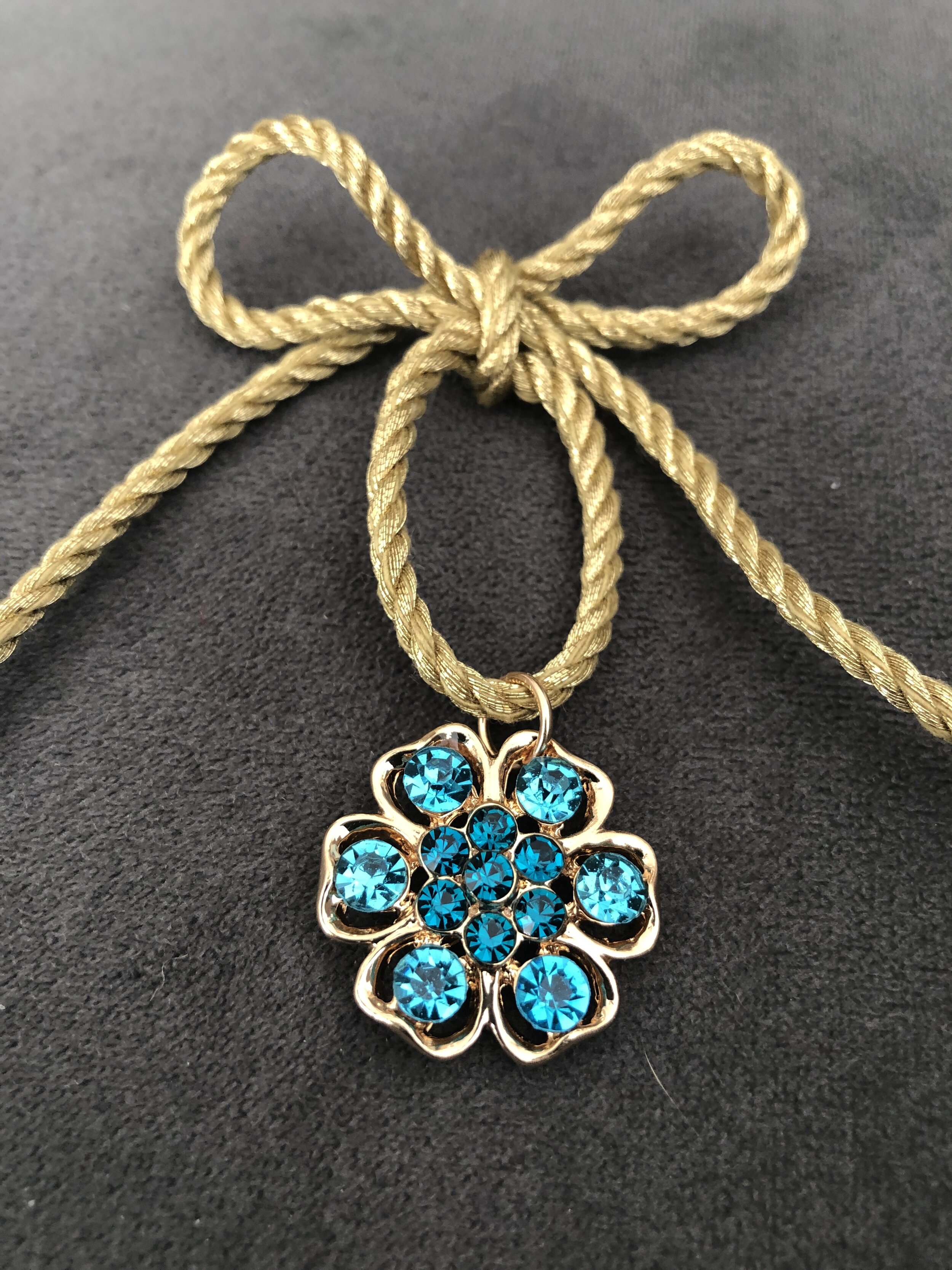 Aqua Blue Flower ornament