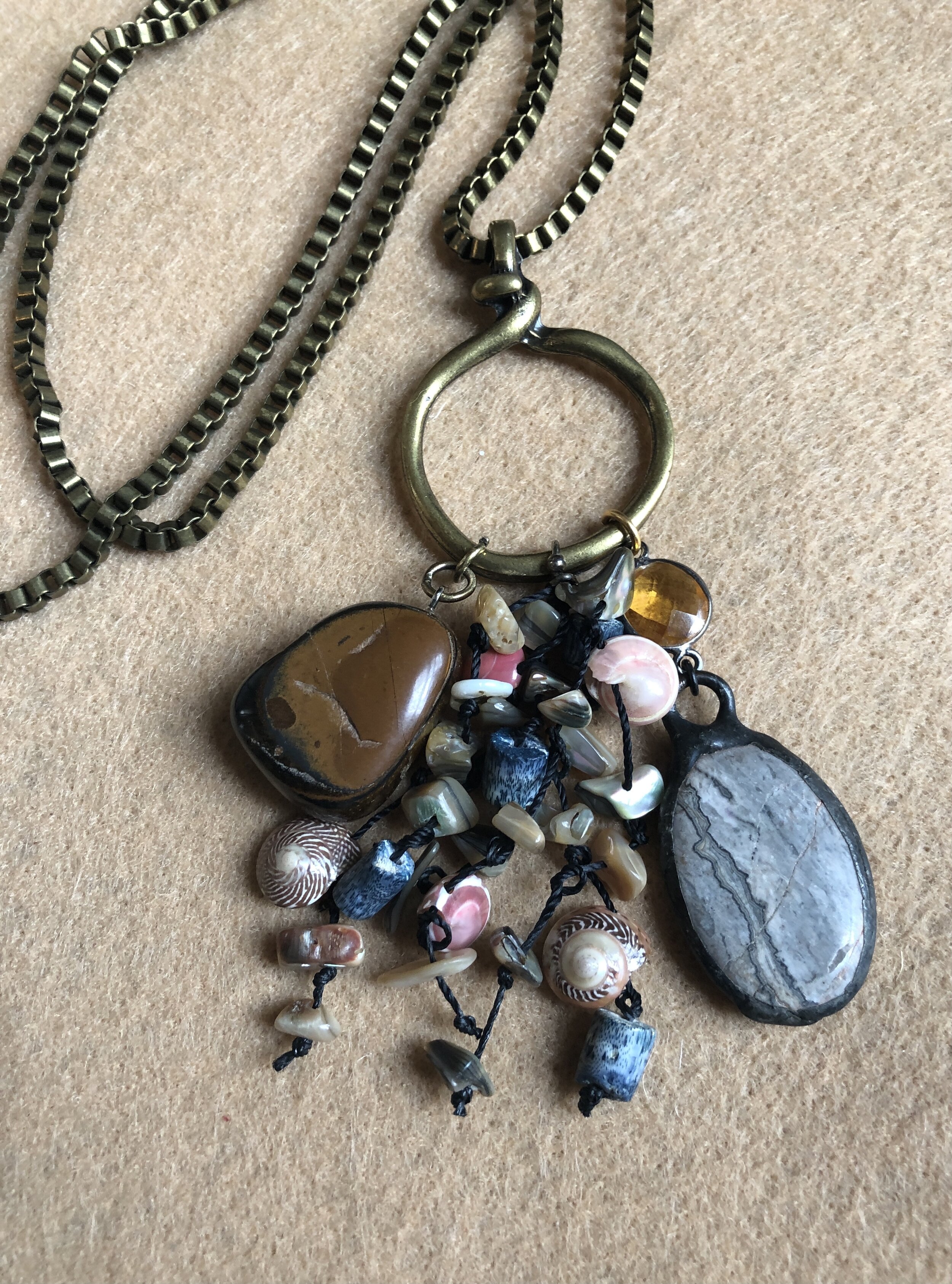 Stones and shells necklace