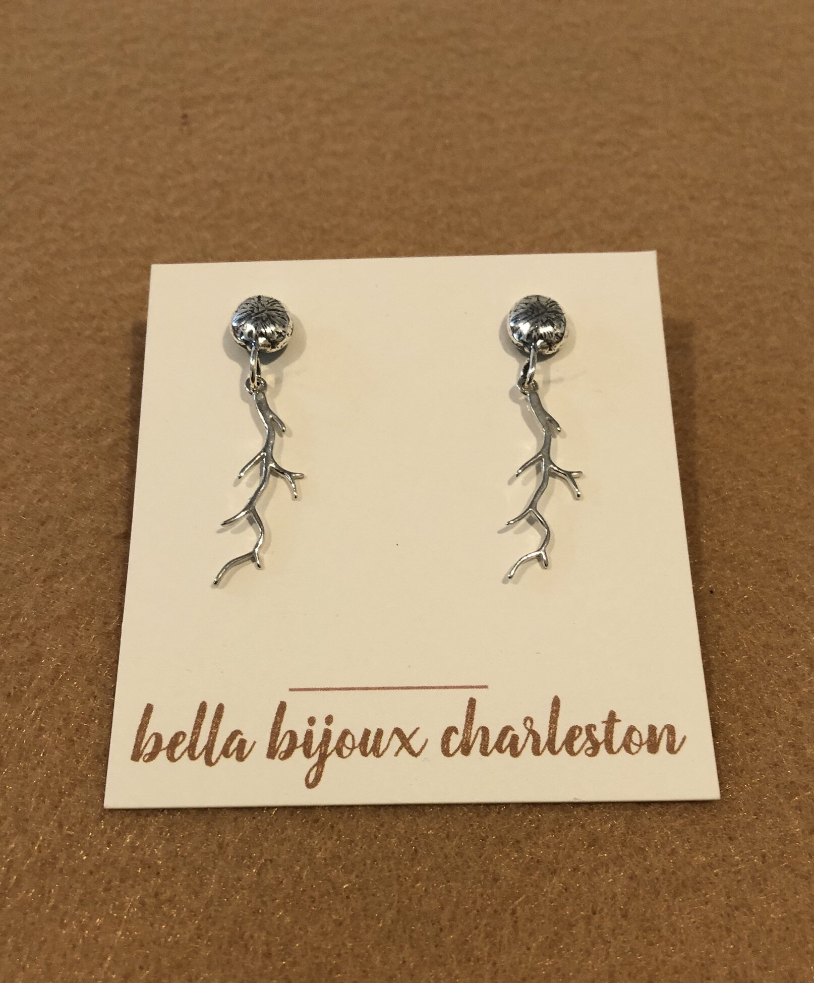 Sterling twig earrings