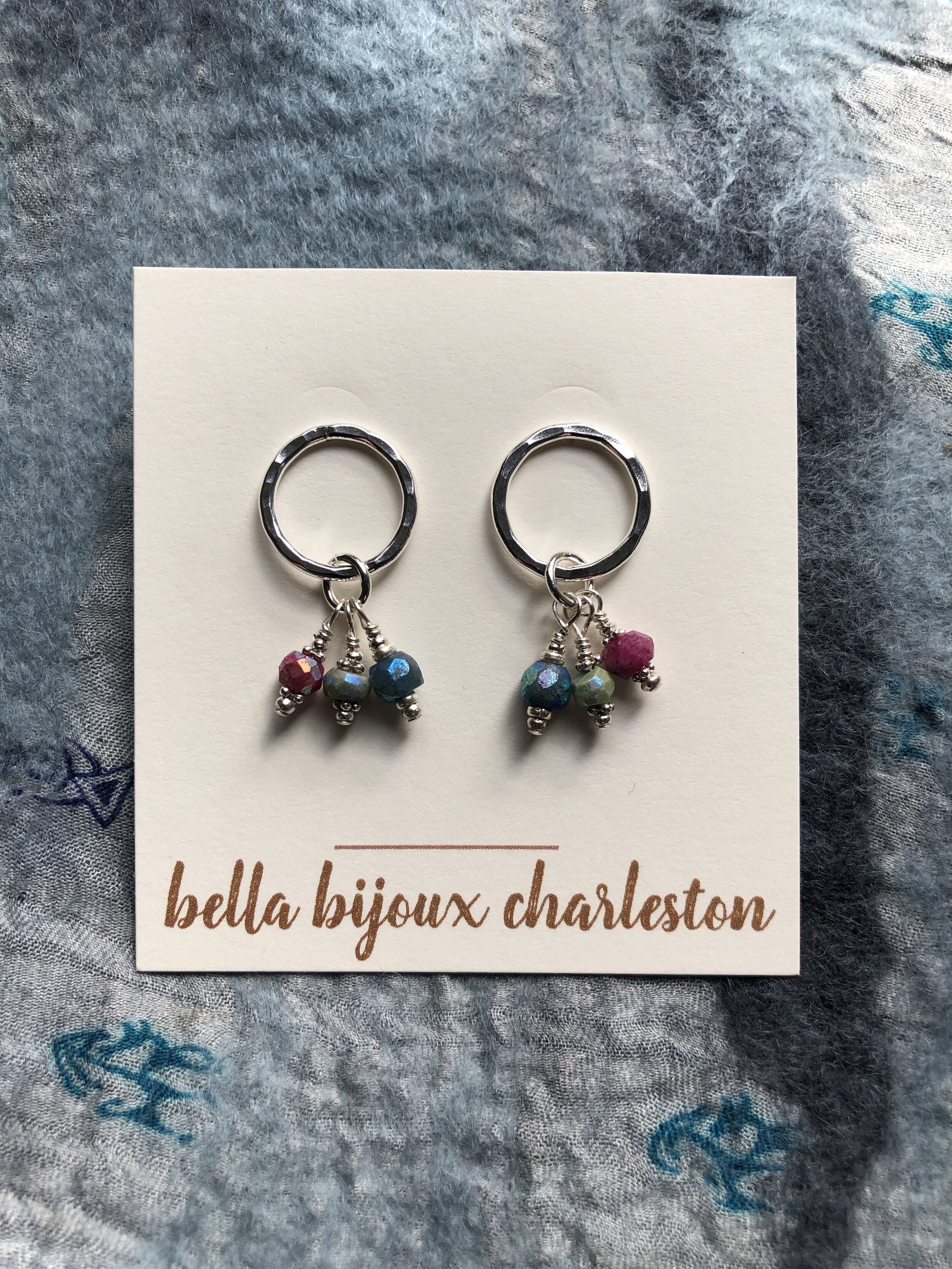 Sterling circle post earrings