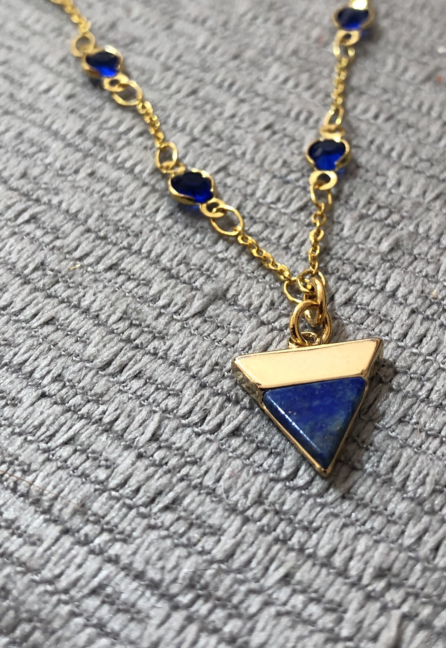 Lapis and gold necklace