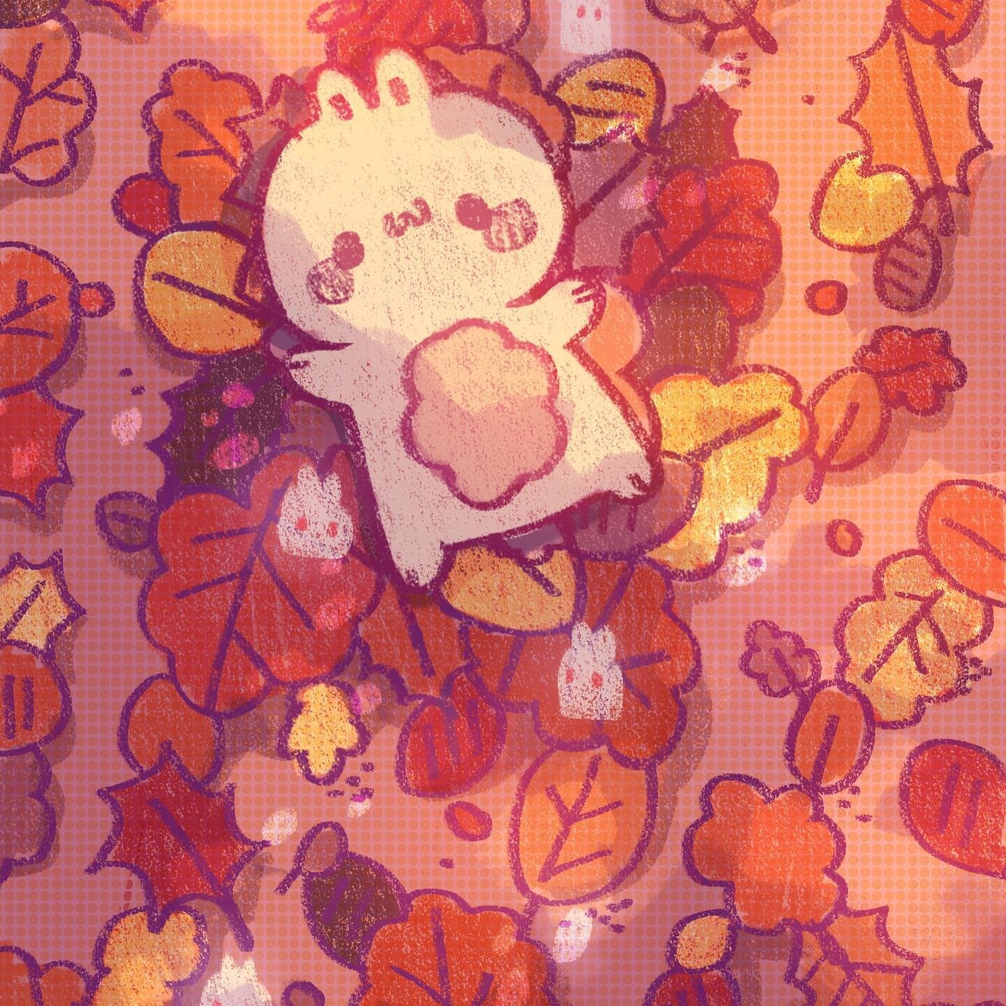 🍁fall in leaf with you🍂🧡 stickers plus print for this months rewards over on patre🌟n ~! Something about red and yellow leaves is just so comforting c: 

ty @gajaillustration for the cutest lil slogan on the print hehe 🧡