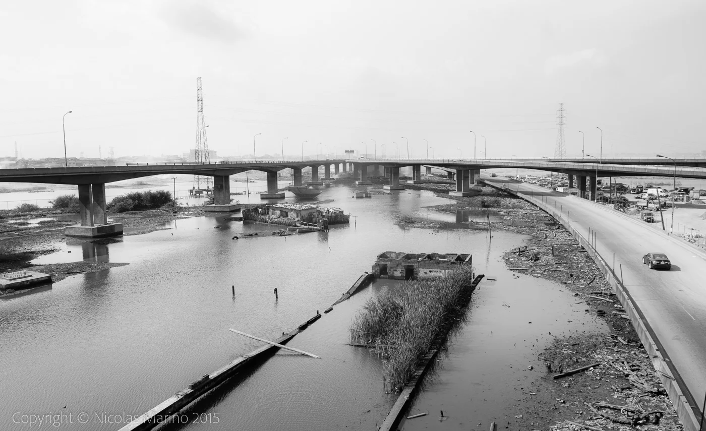 The floating slums of Lagos. Nigeria
