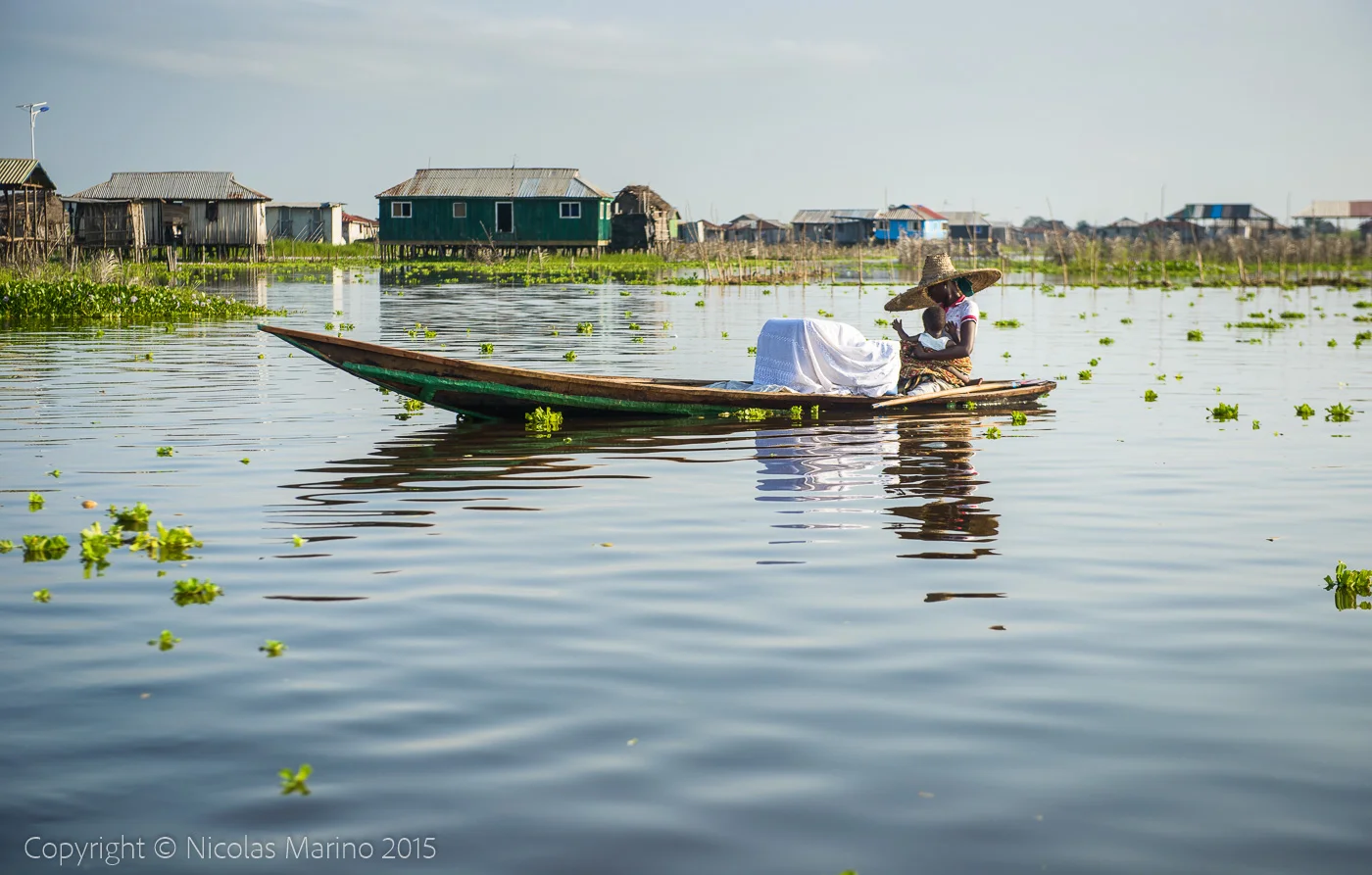 People of the floating village of Ganvié. Benin