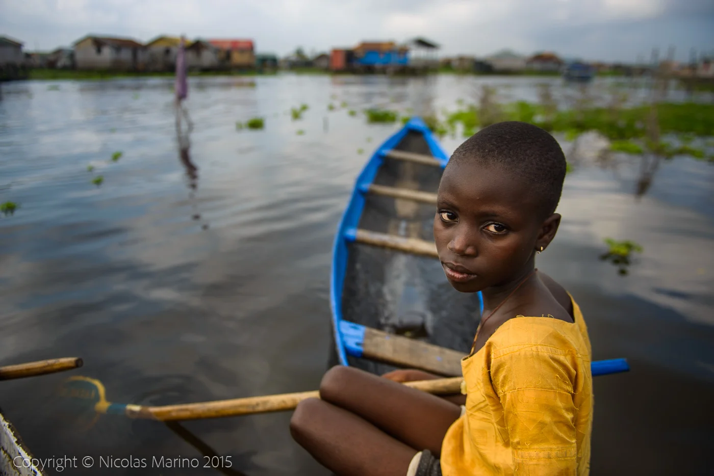 People of the floating village of Ganvié. Benin