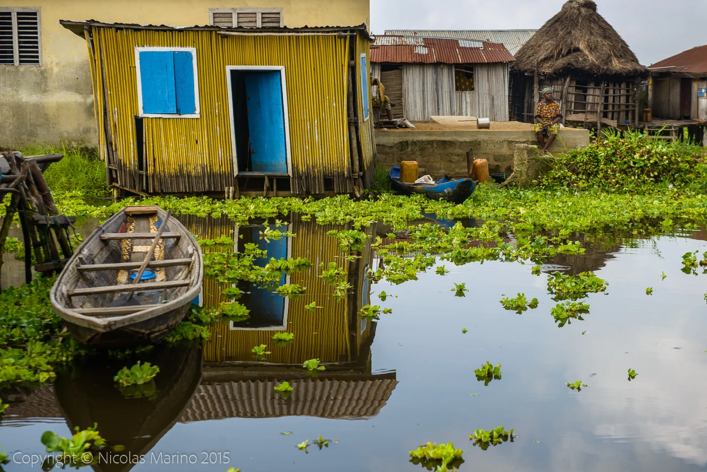 People of the floating village of Ganvié. Benin