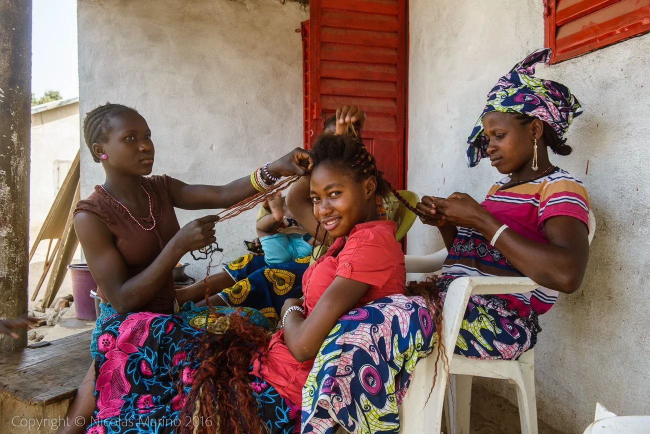  Typical African femaie hair dressing. Dabola. Guinea 