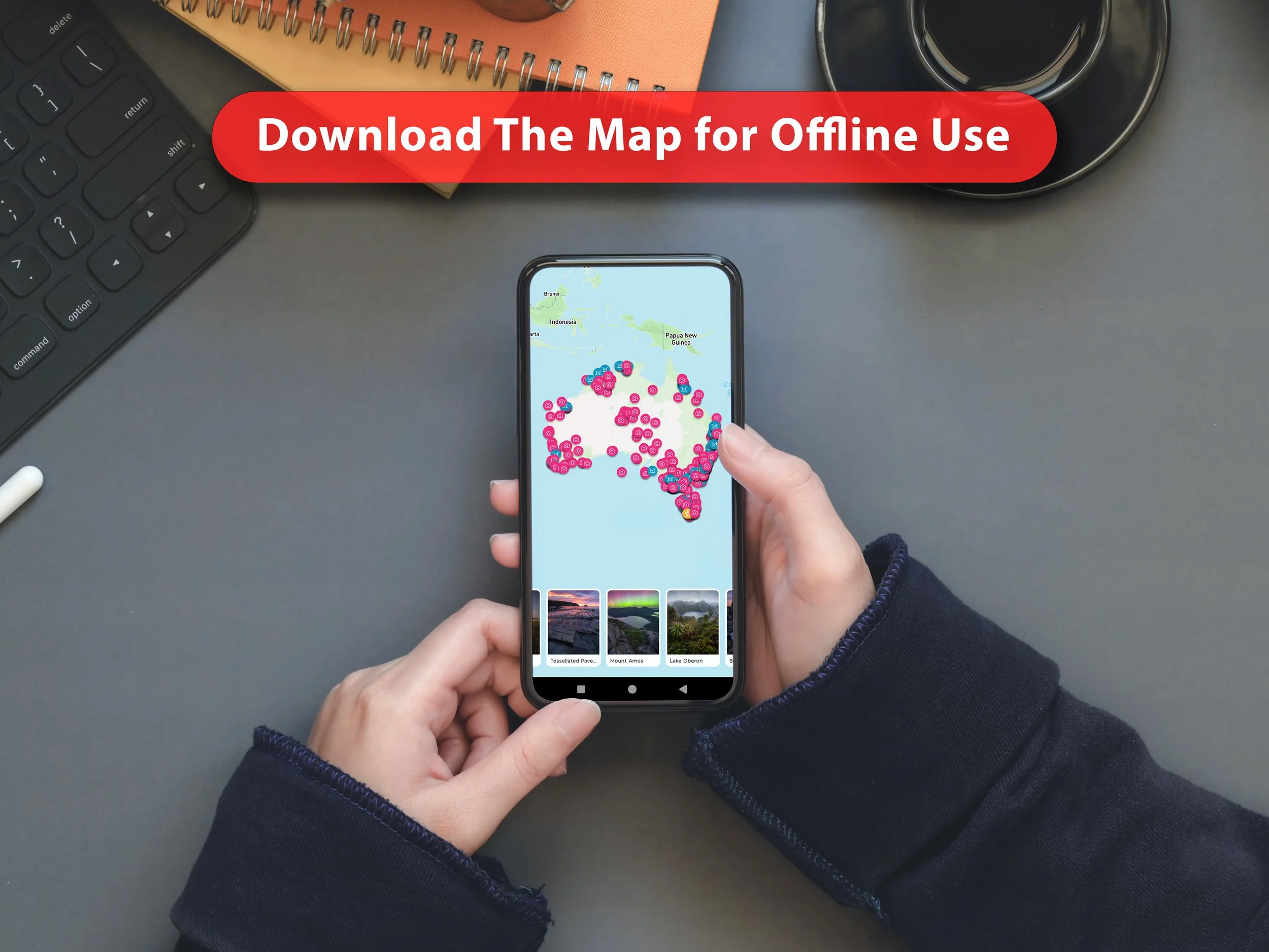 Smartphone mockup showing Samuel Markham photography website