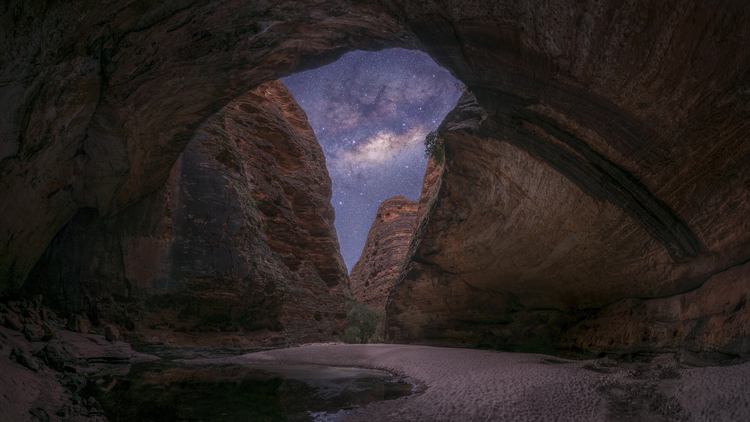 Milky Way over Cathedral Gorge in Purnululu National Park