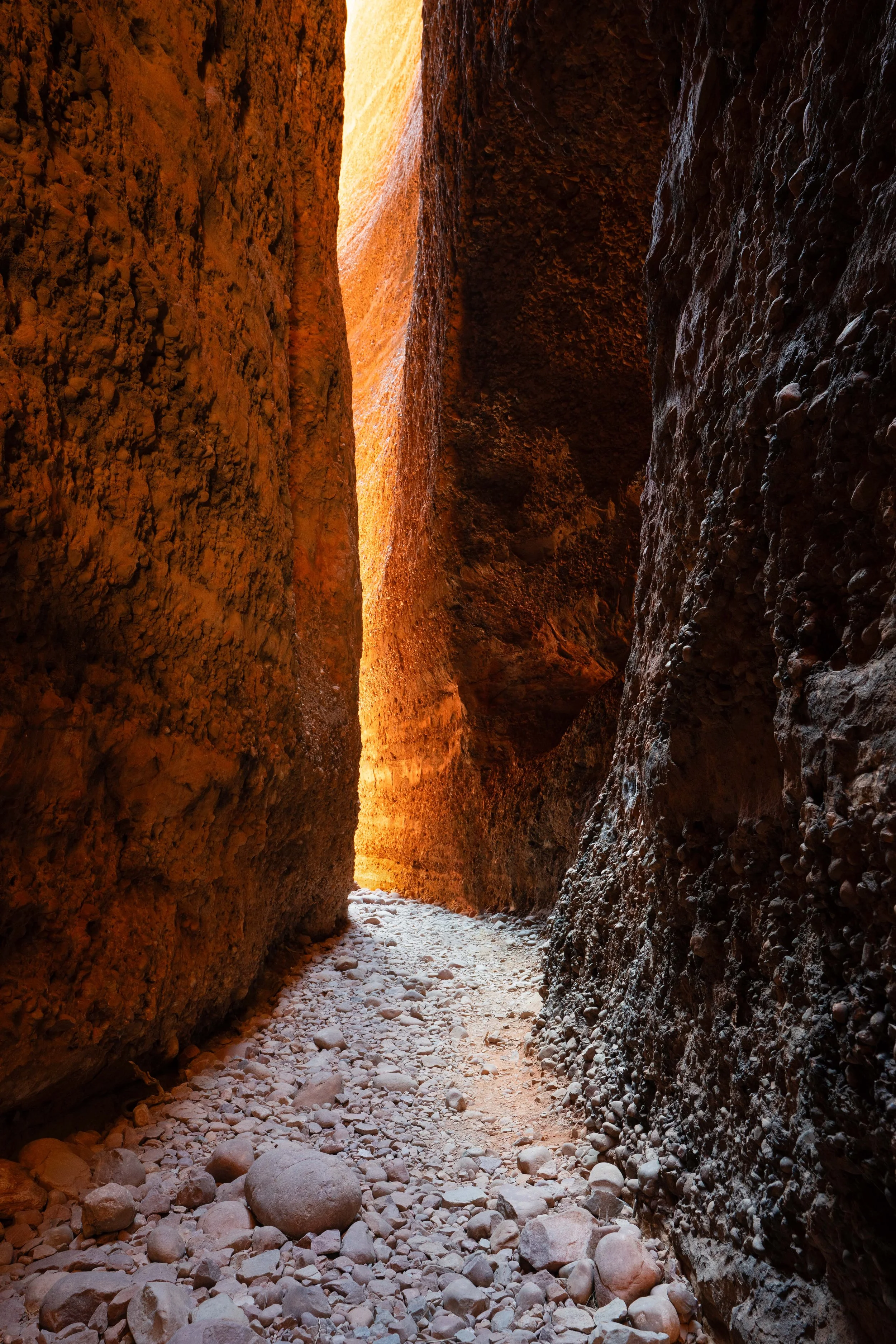 Echidna Chasm glowing sandstone walls in Purnululu National Park, Kimberley, Western Australia