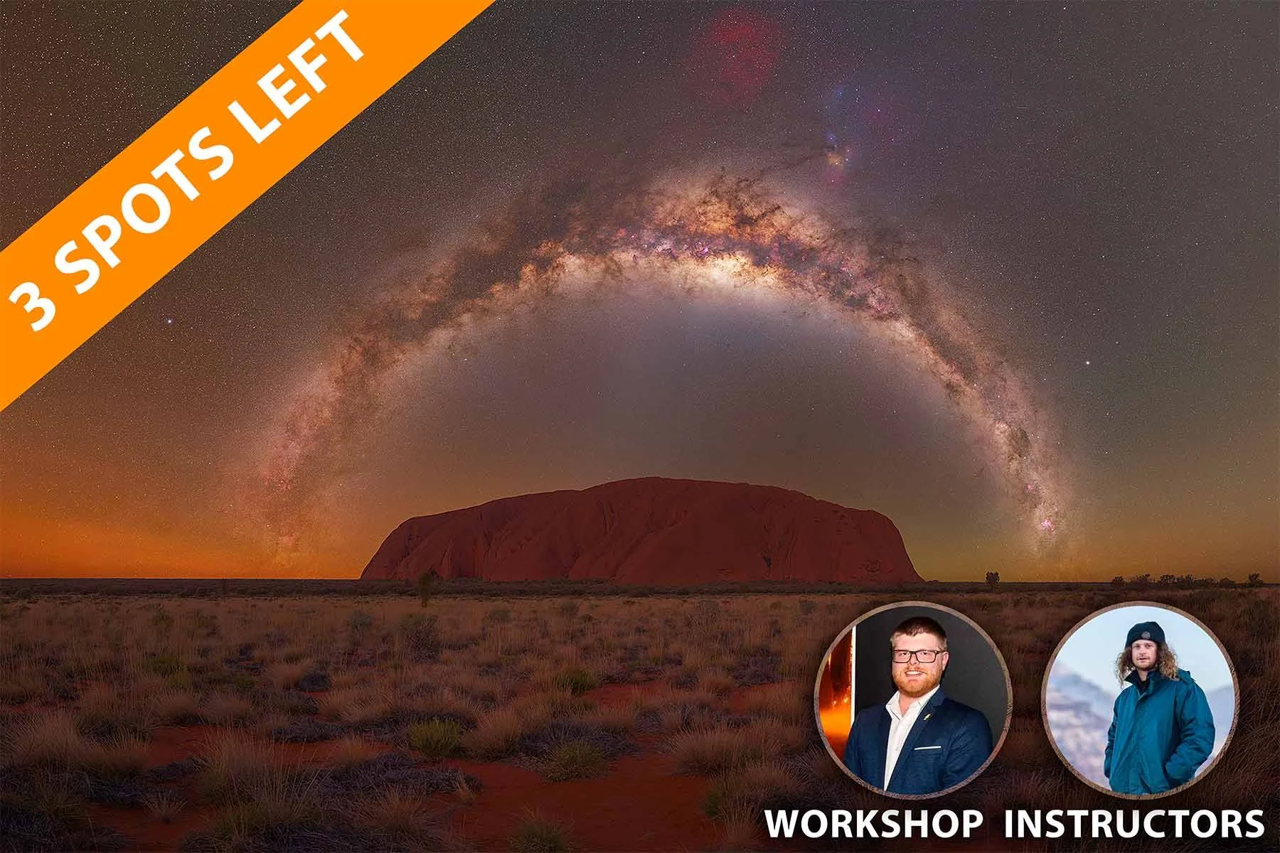 Promotional image for a Astrophotography workshop with Samuel Markham & Baillie Farley