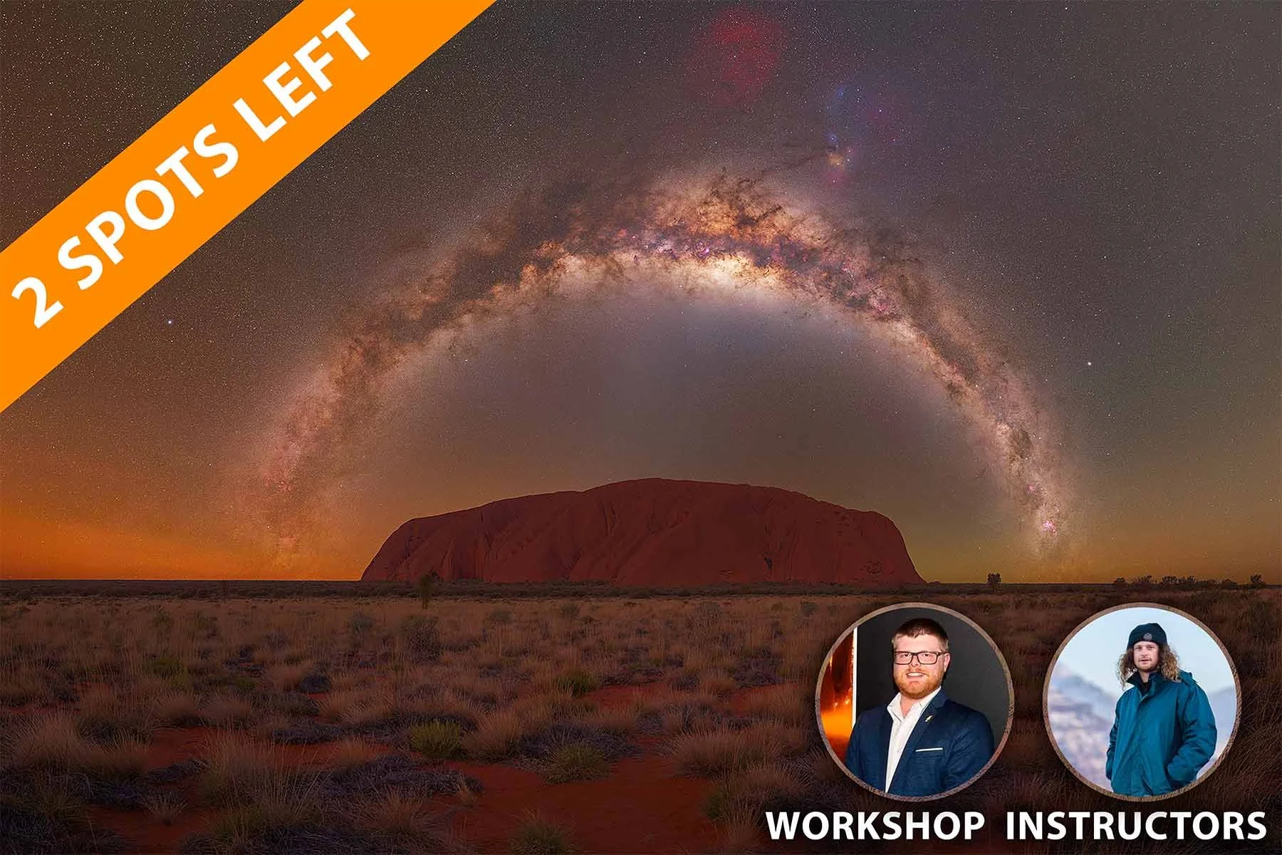 Promotional image for a Astrophotography workshop with Samuel Markham & Baillie Farley