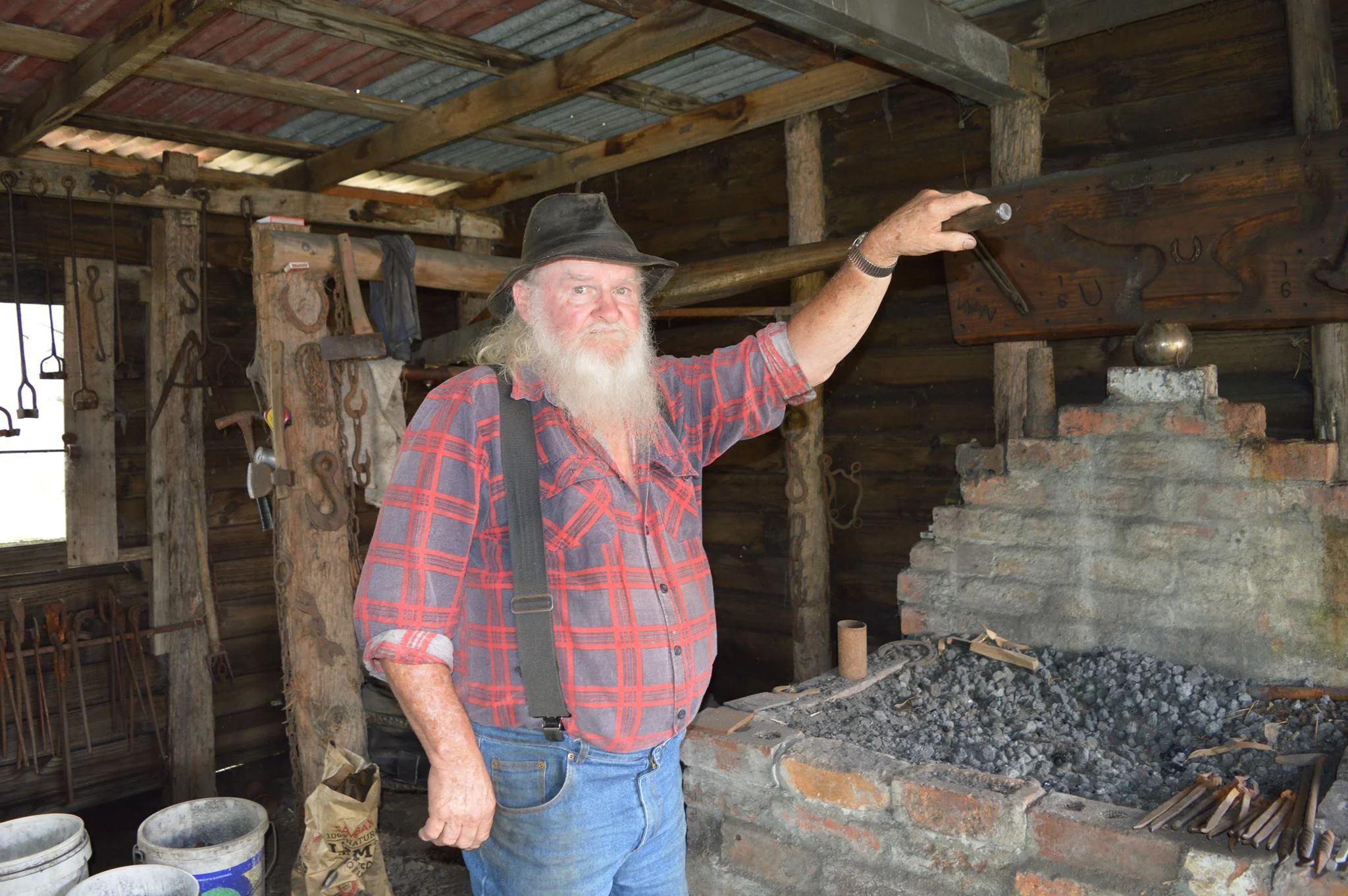 Local blacksmith Bill Cain.