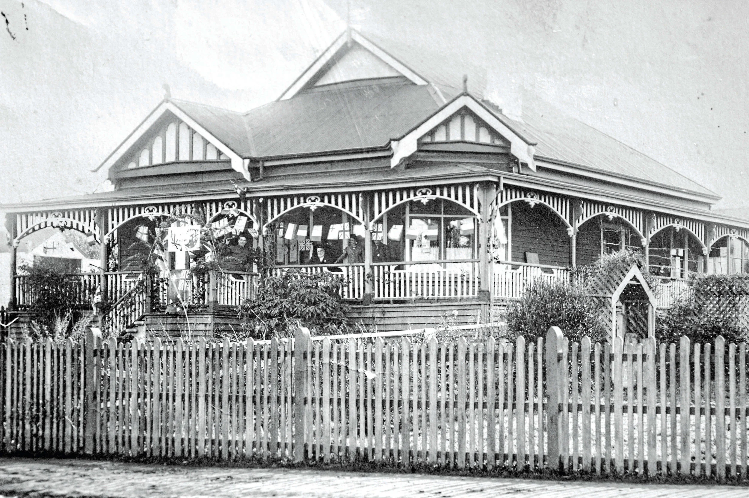 • The house Mrs Gerke’s grandfather built on the corner of Gofton Street where the service station is now.